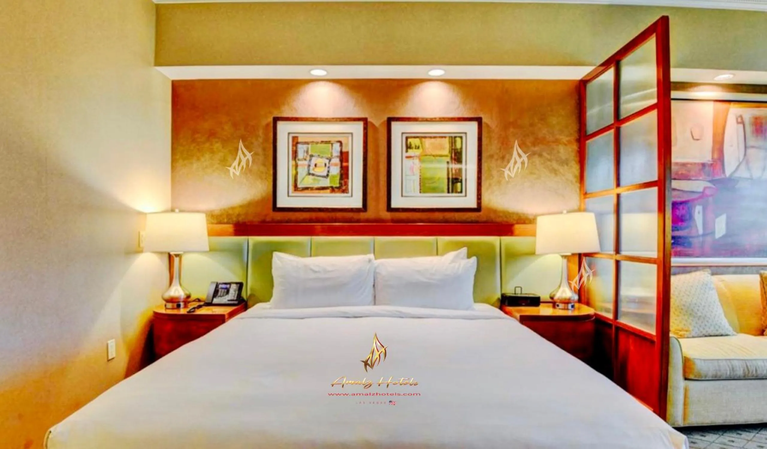 Bed in Amalz Balcony Suites at Mgm Signature !