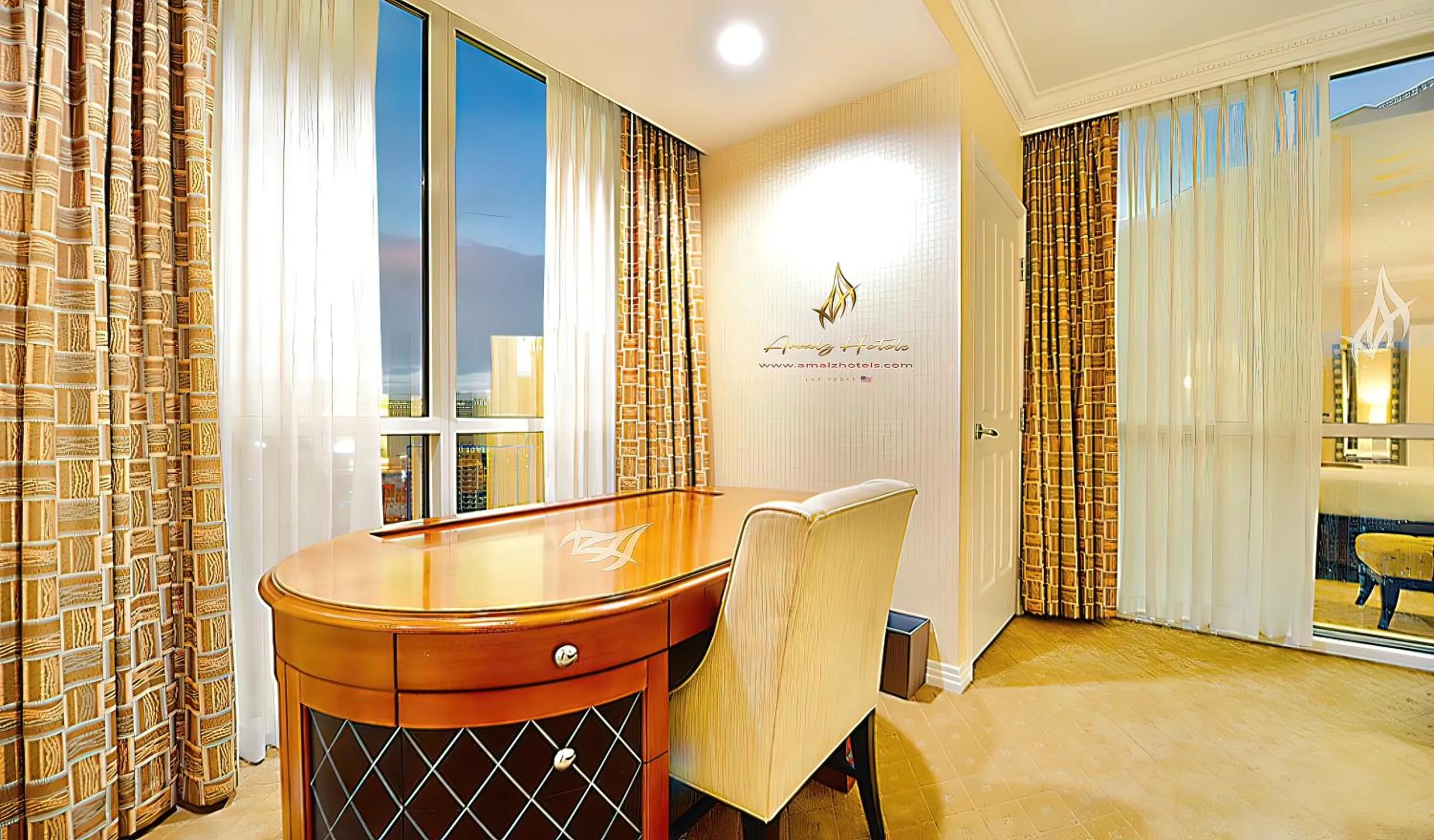 Bedroom in Amalz Balcony Suites at Mgm Signature !