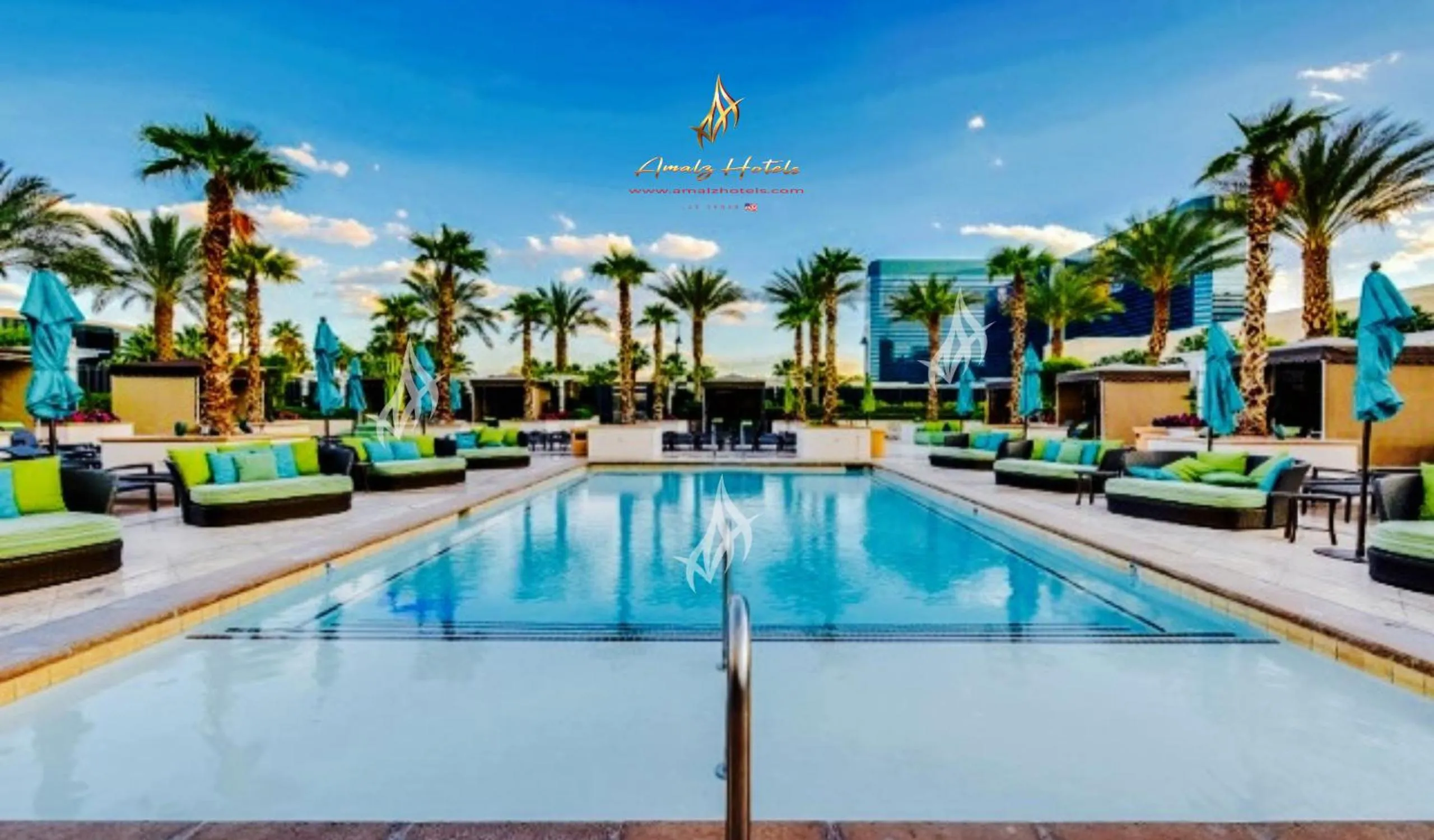 Swimming pool in Amalz Balcony Suites at Mgm Signature !