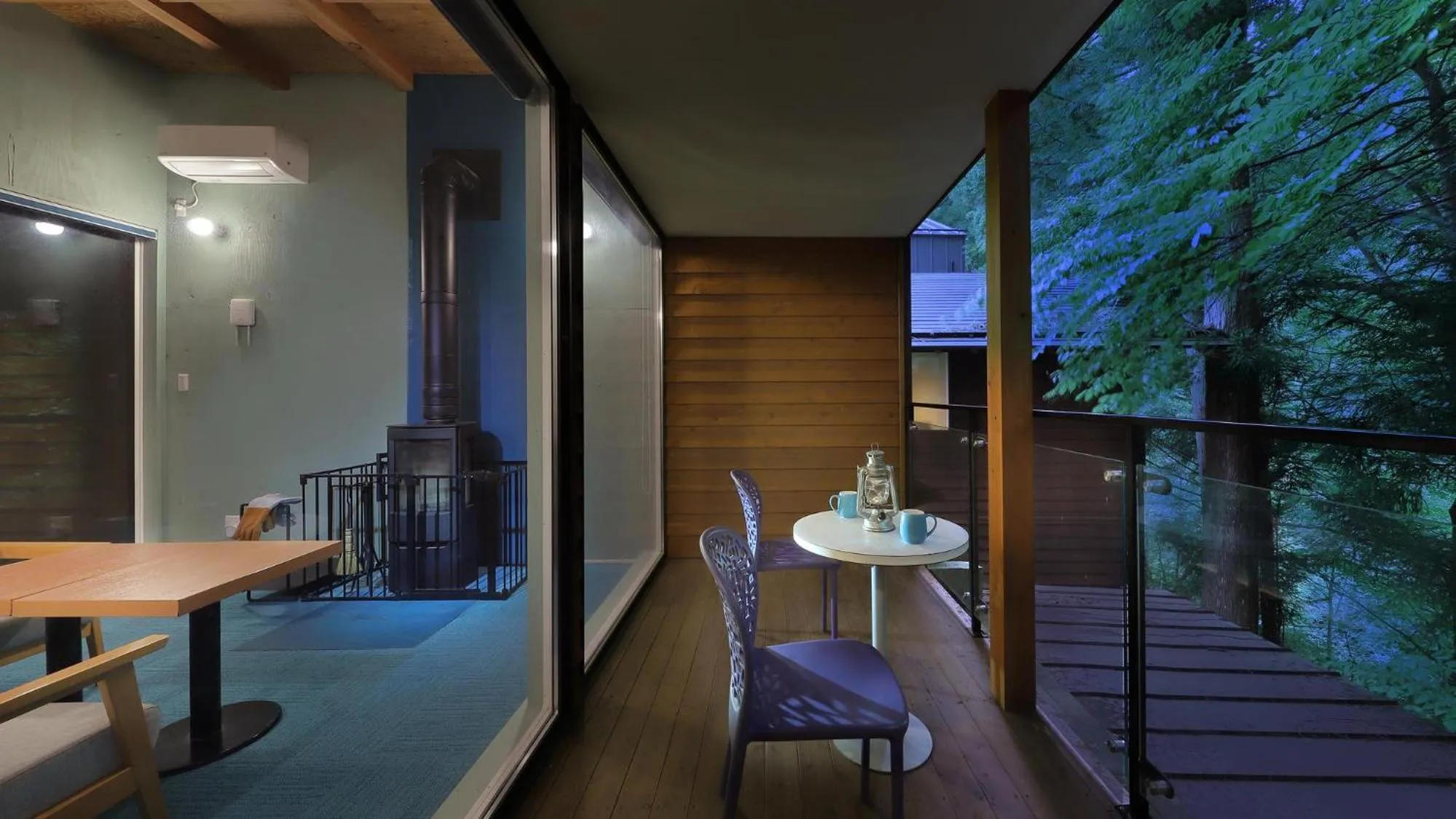 Balcony/Terrace in Onsen Glamping ShimaBlue