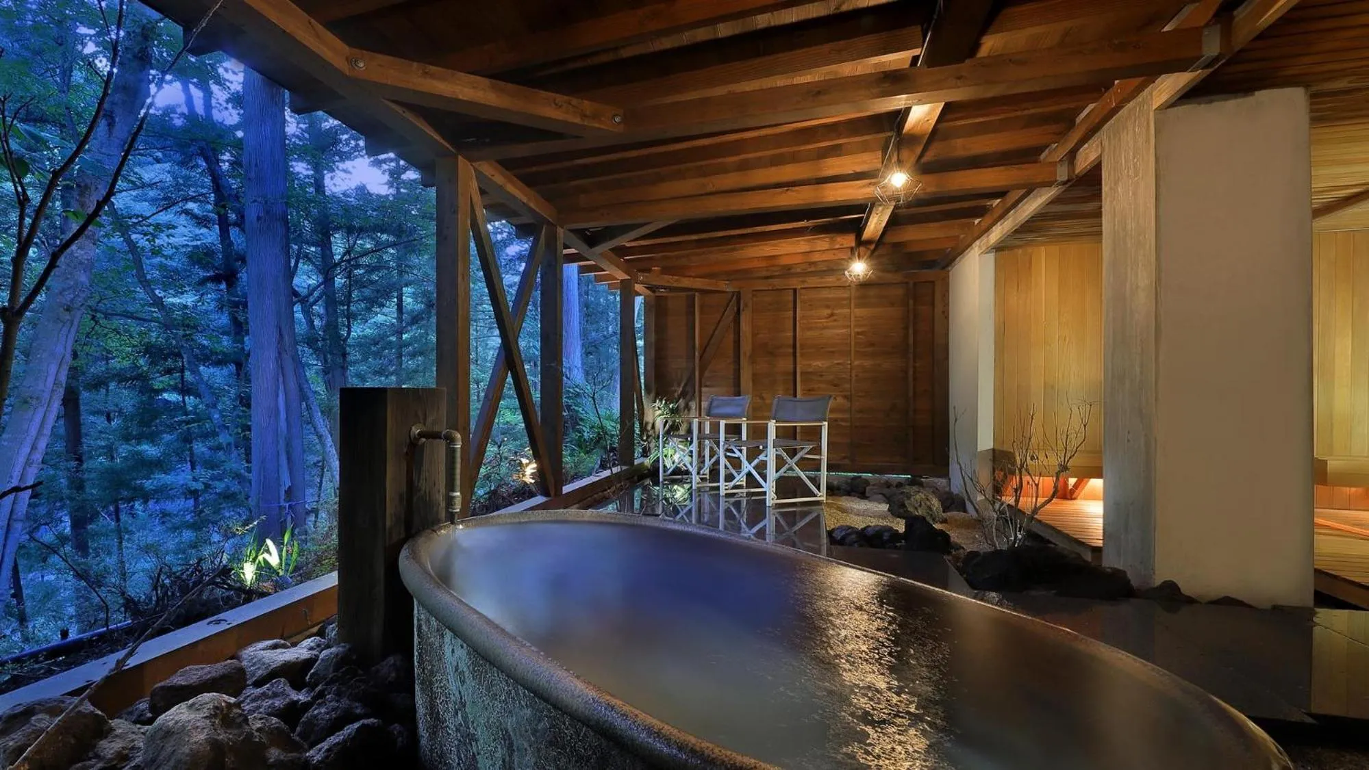 Sauna in Onsen Glamping ShimaBlue