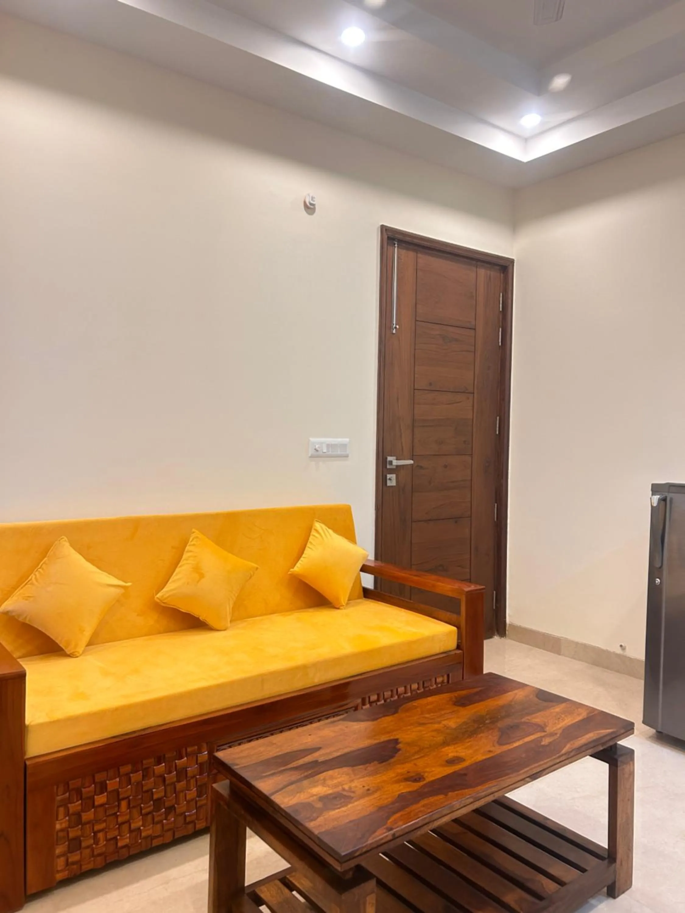 Living room in Lime Tree 1BHK Serviced Apartment - Medanta Medicity, Gurgaon