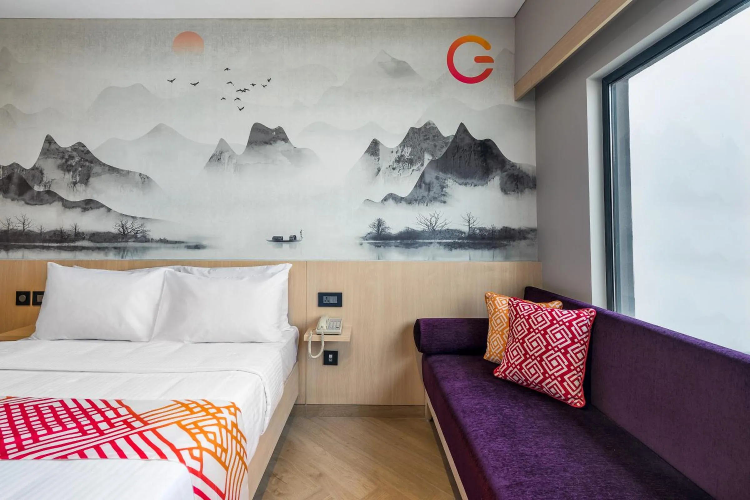 Living room, Bed in Ginger Chandigarh, Zirakpur