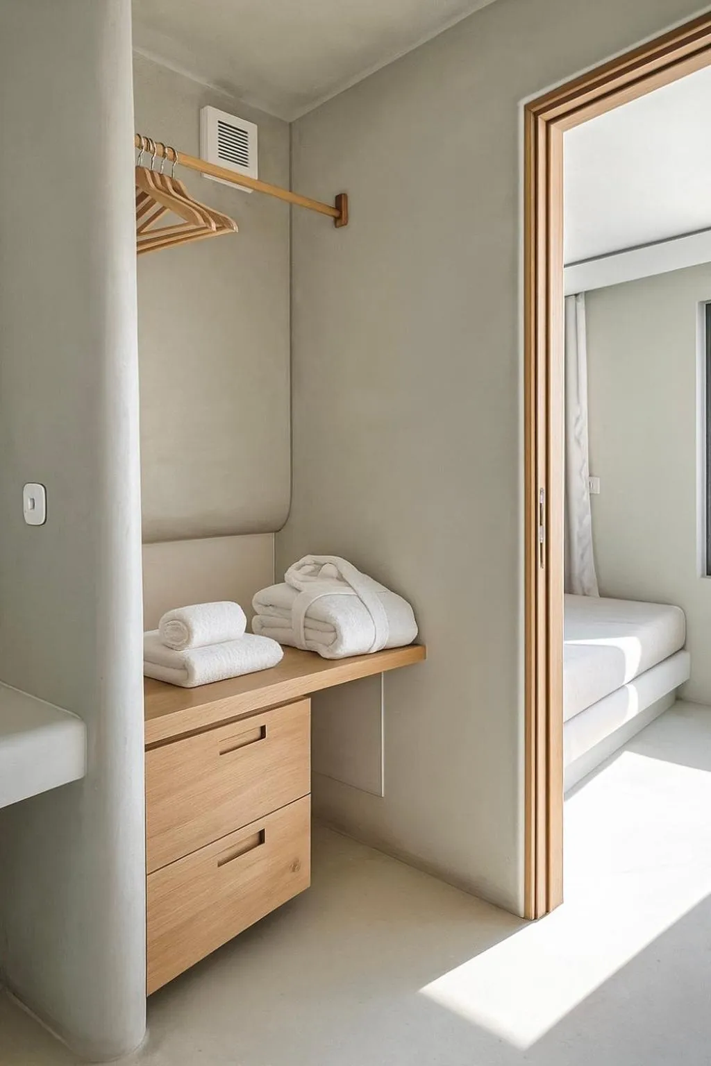 wardrobe, Bed in Chic Hotel Santorini