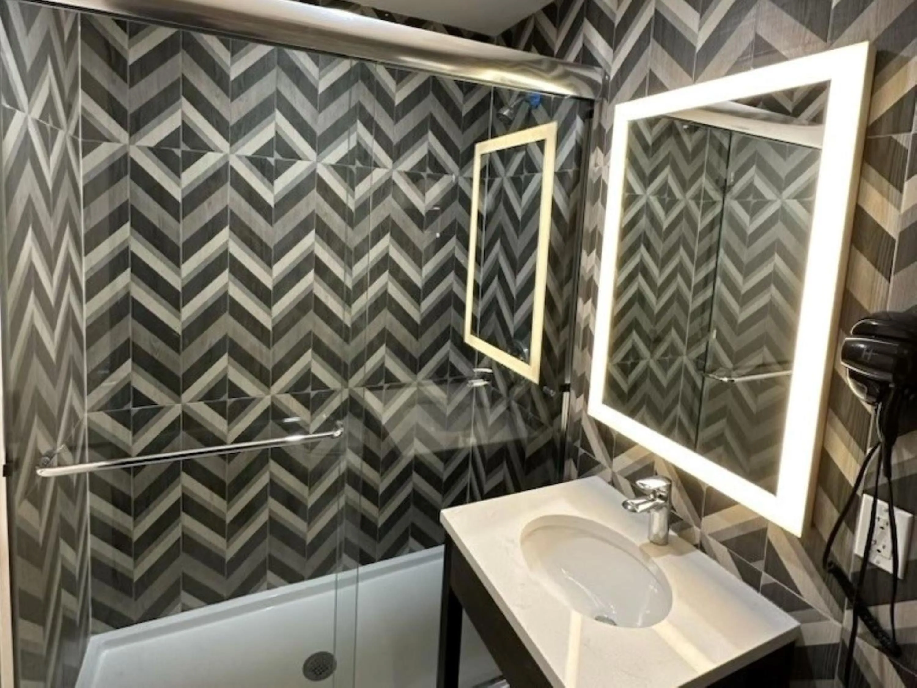 Bathroom in Super 8 by Wyndham Brooklyn Pennsylvania Ave