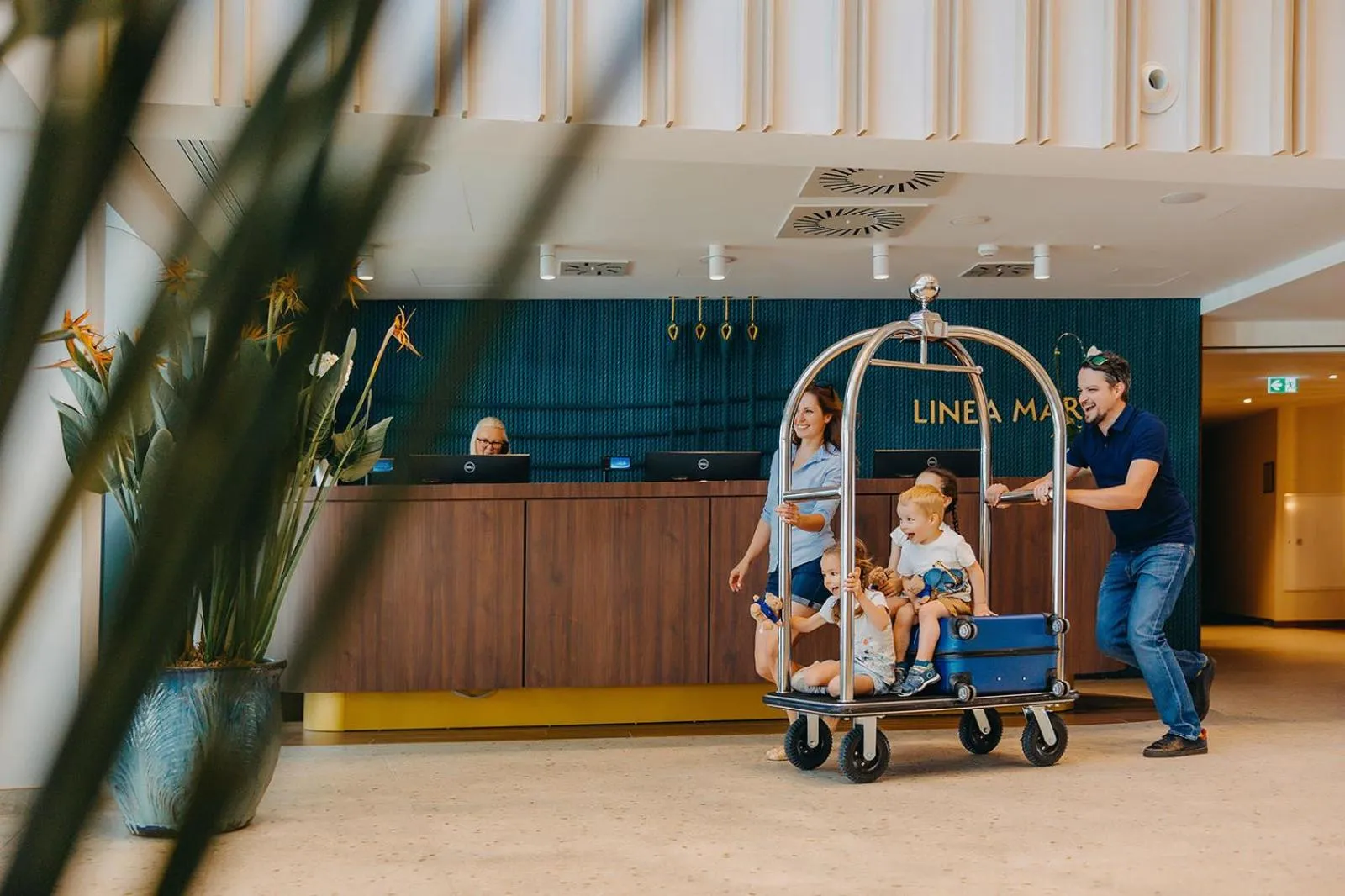 Lobby or reception in Hotel Linea Mare