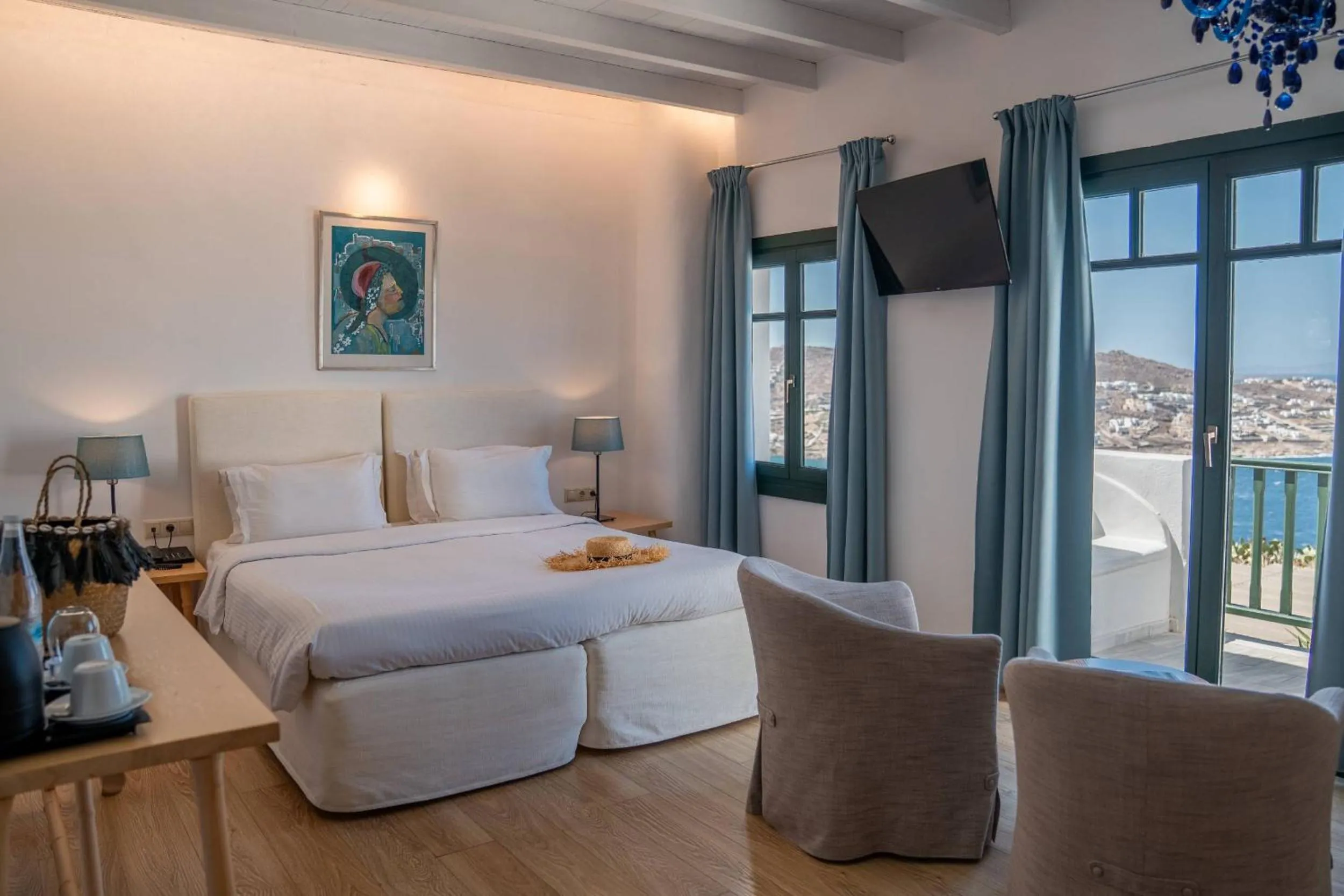 Bedroom, Bed in Tharroe of Mykonos Boutique Hotel