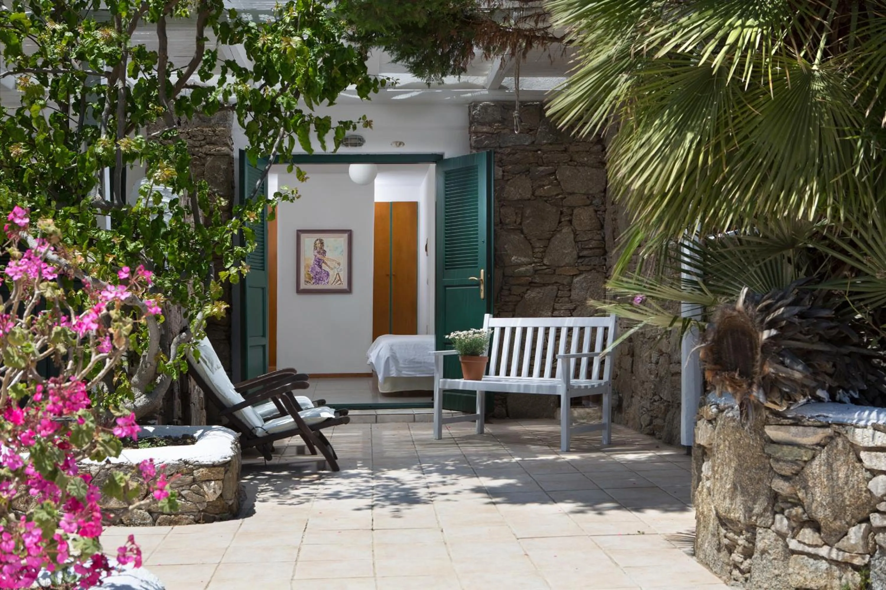 Patio in Tharroe of Mykonos Boutique Hotel