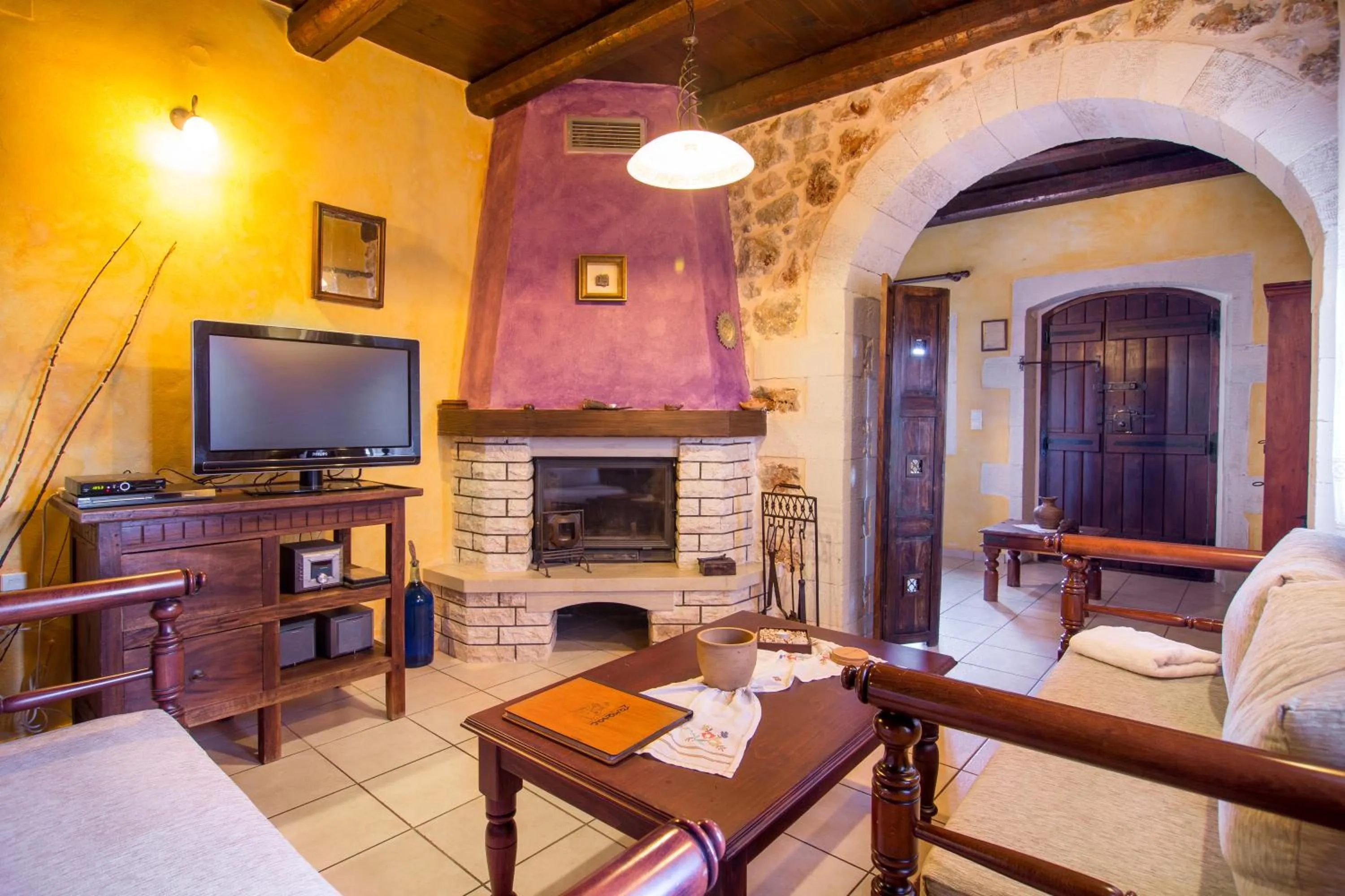 Living room in Samonas Traditional Villas