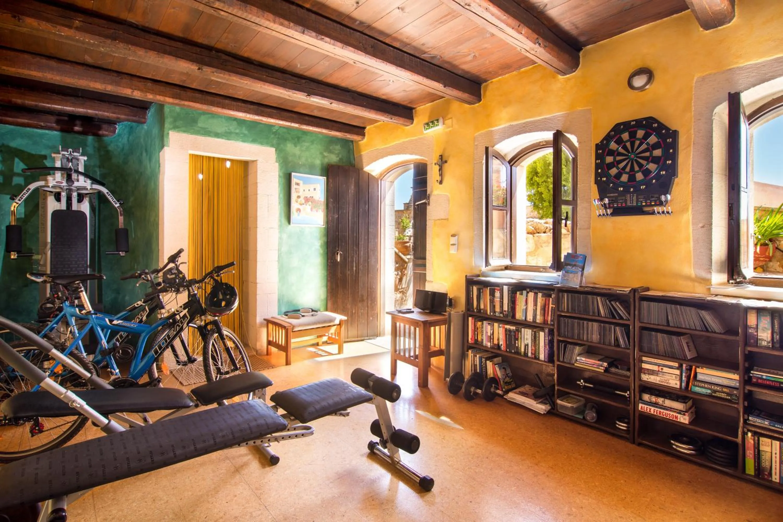 Library in Samonas Traditional Villas