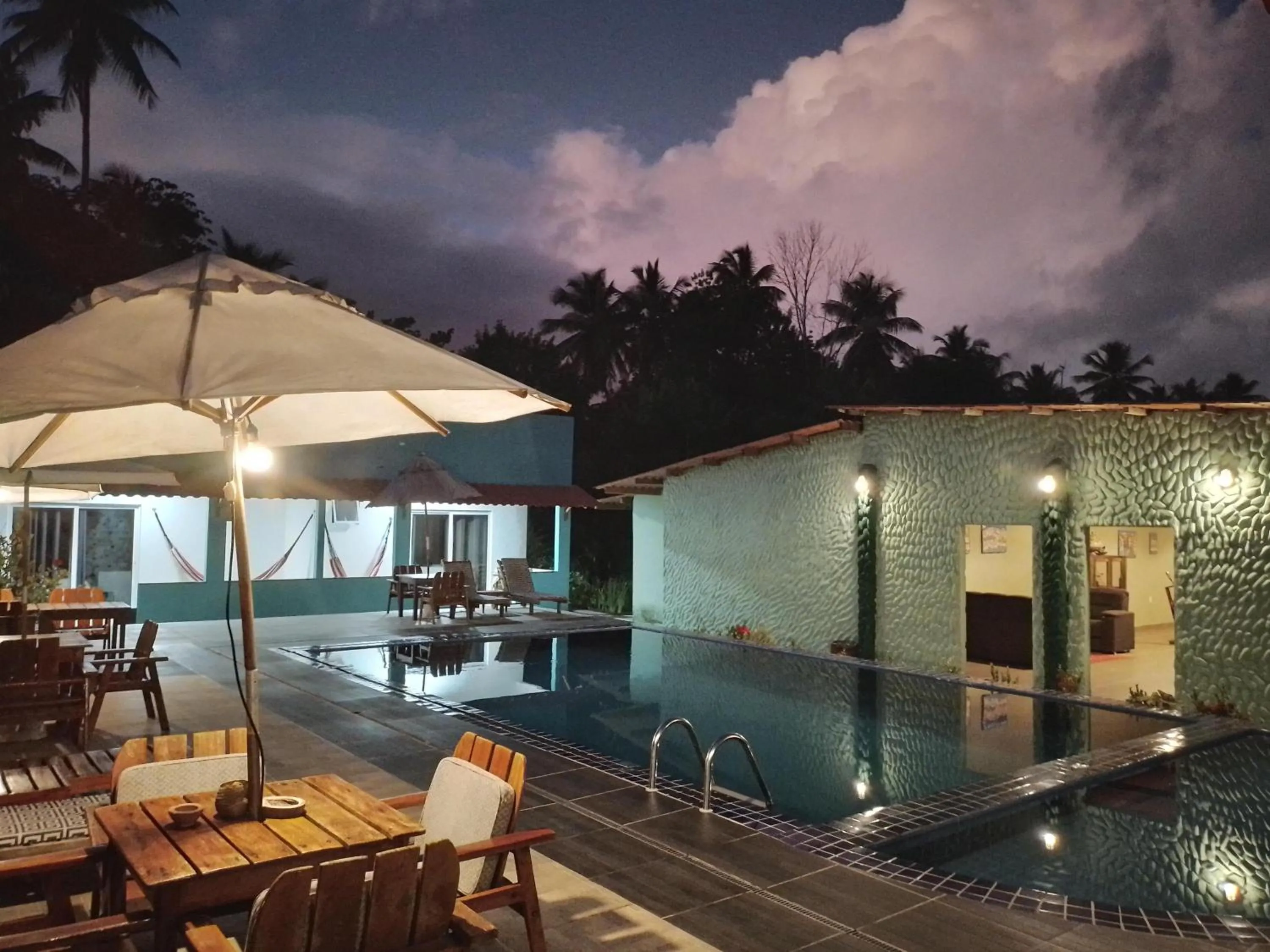 Pool view in Ajubá Pousada