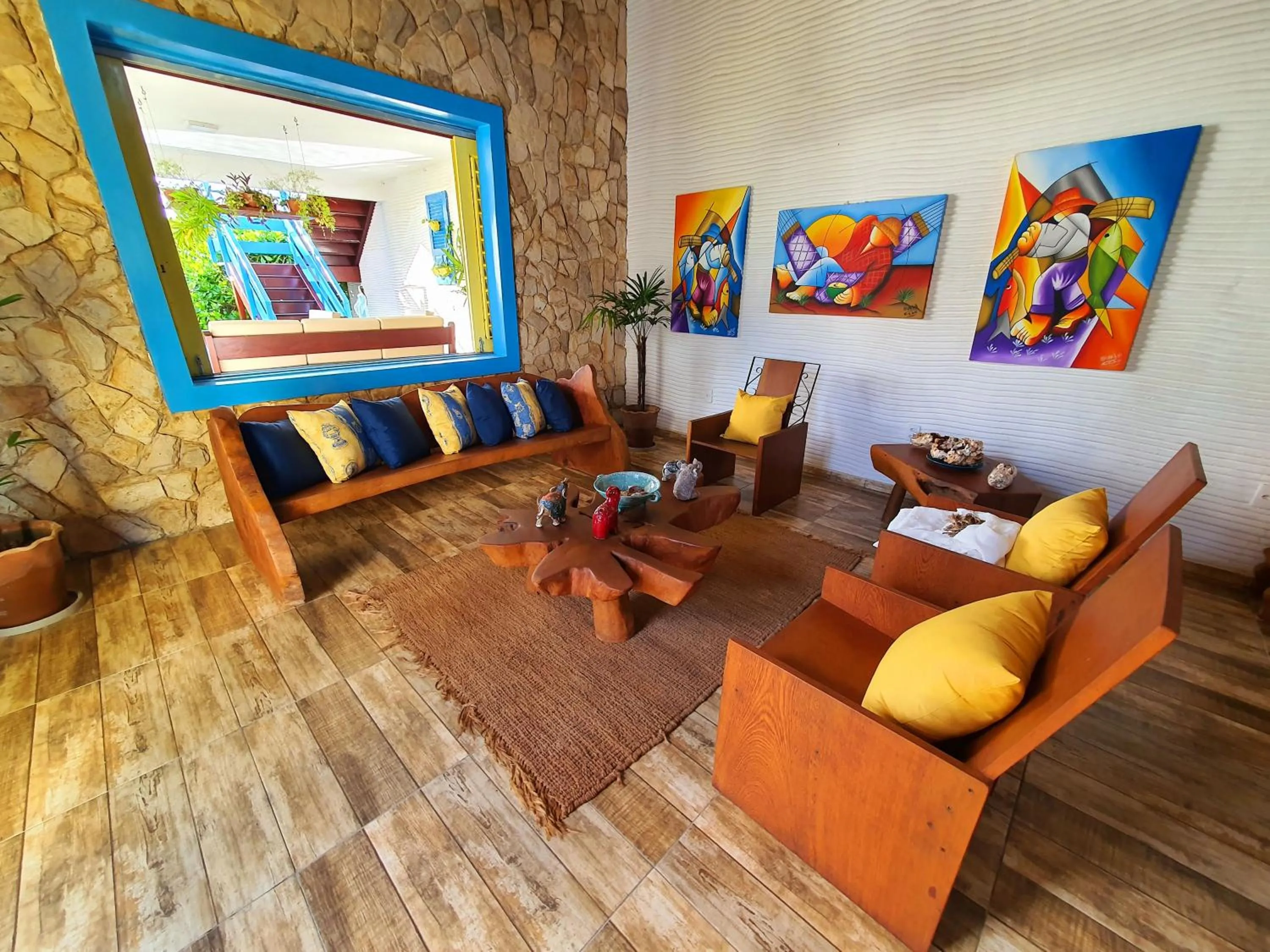 Living room in Manaí Pousada & Beach Club