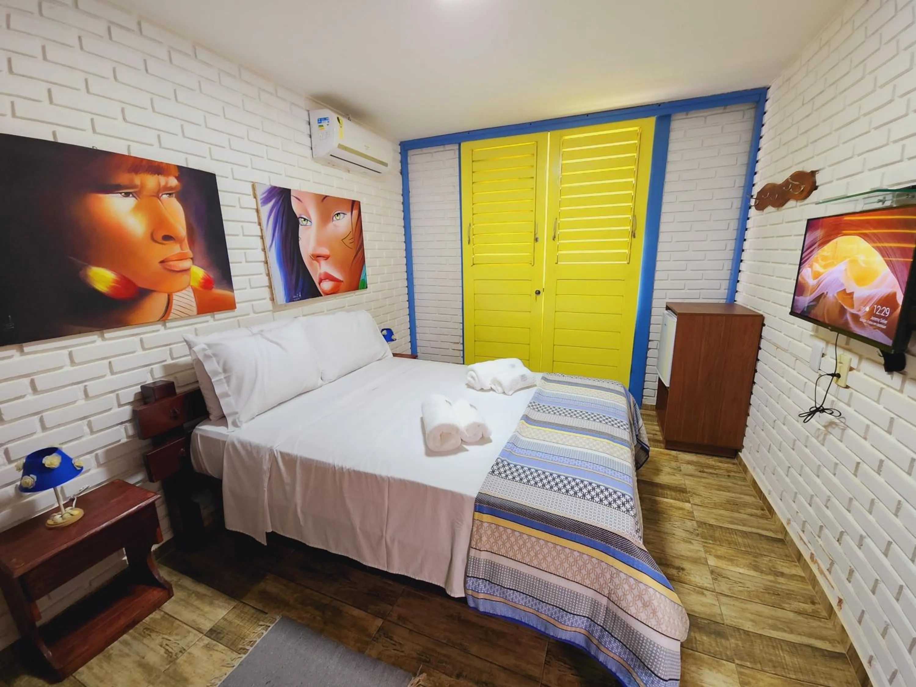 Bed in Manaí Pousada & Beach Club