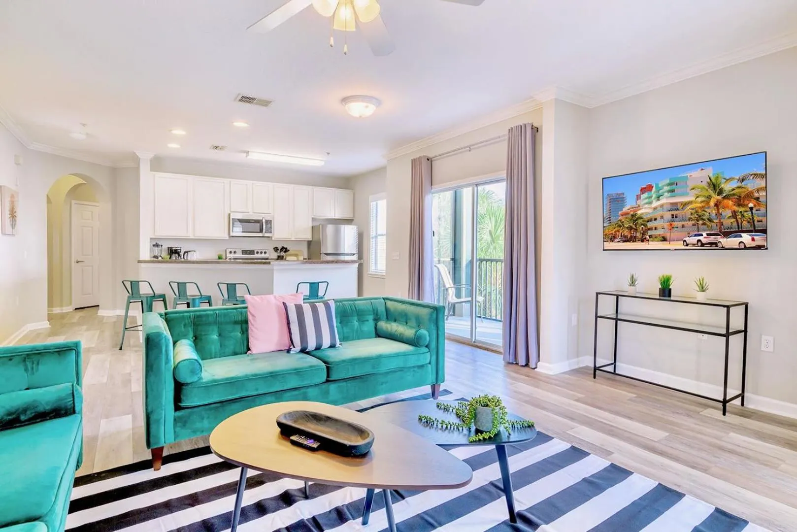 Living room in 3BR Condo with Pool - Near Disney