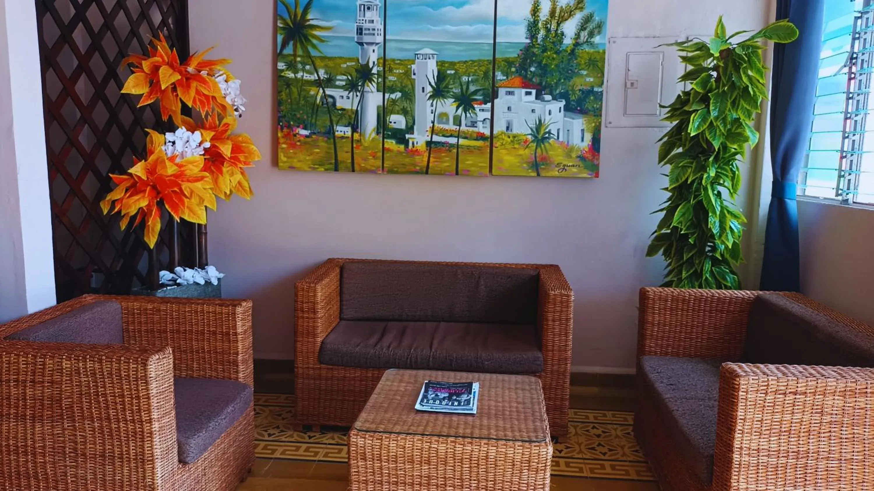 Lobby or reception in Hotel Cortaza Galería