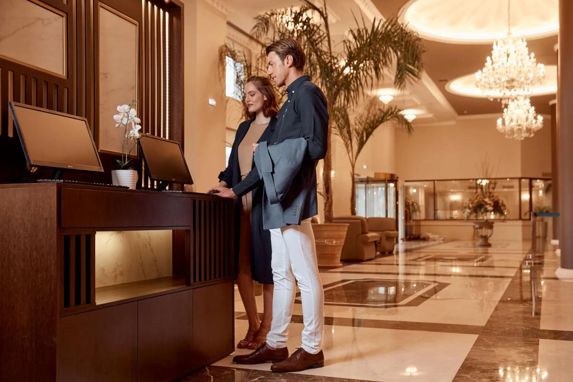 Lobby or reception in Grand Hotel Palace