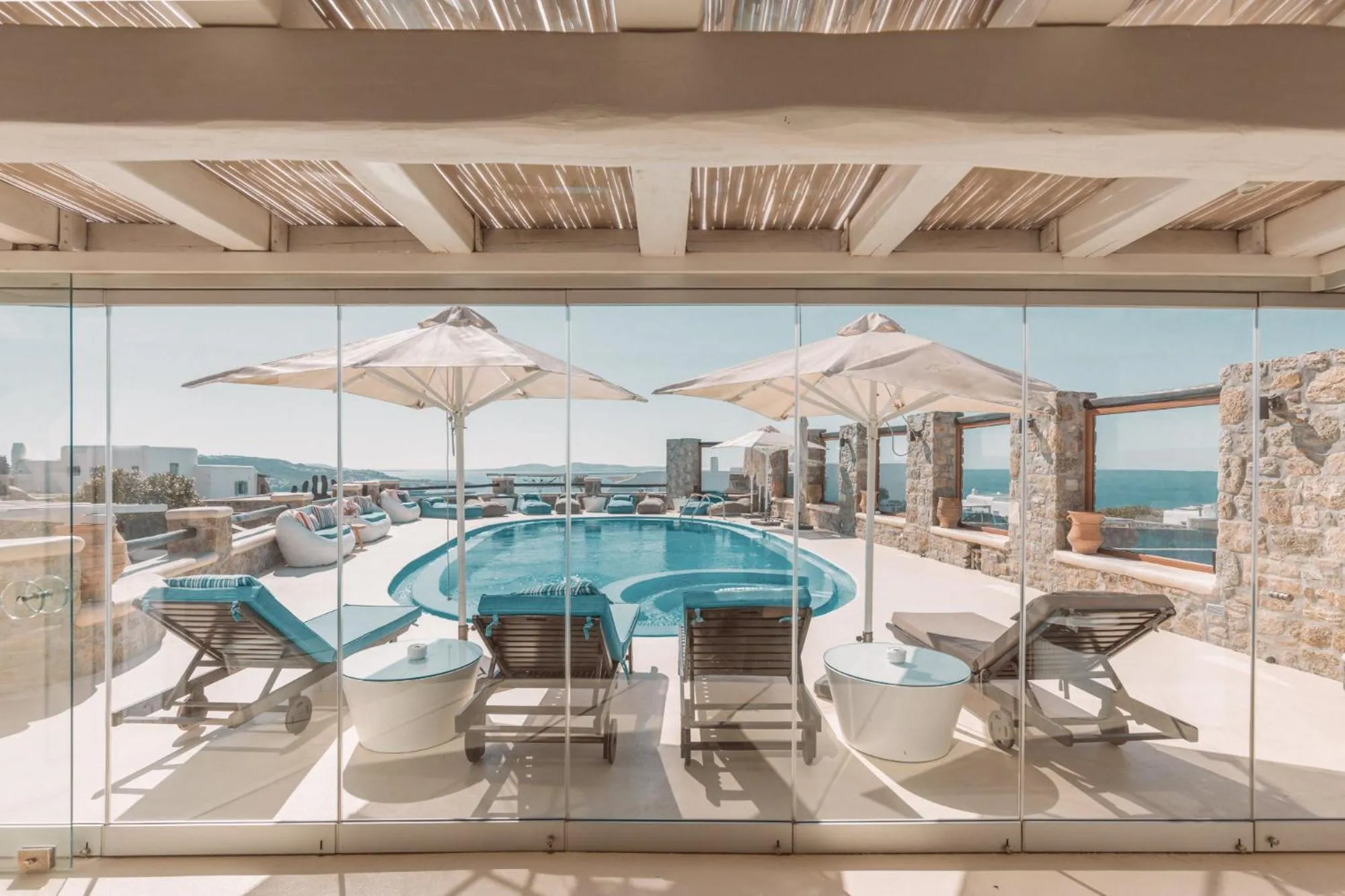 Pool view in Villa Konstantin Rooms & Suites