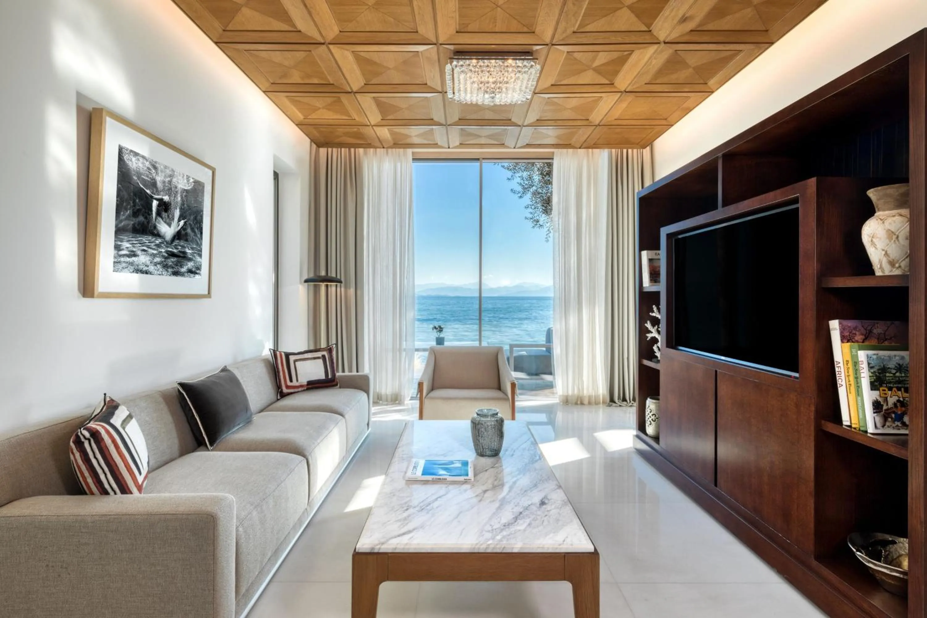 Living room in Domes Miramare, a Luxury Collection Resort, Corfu - Adults Only