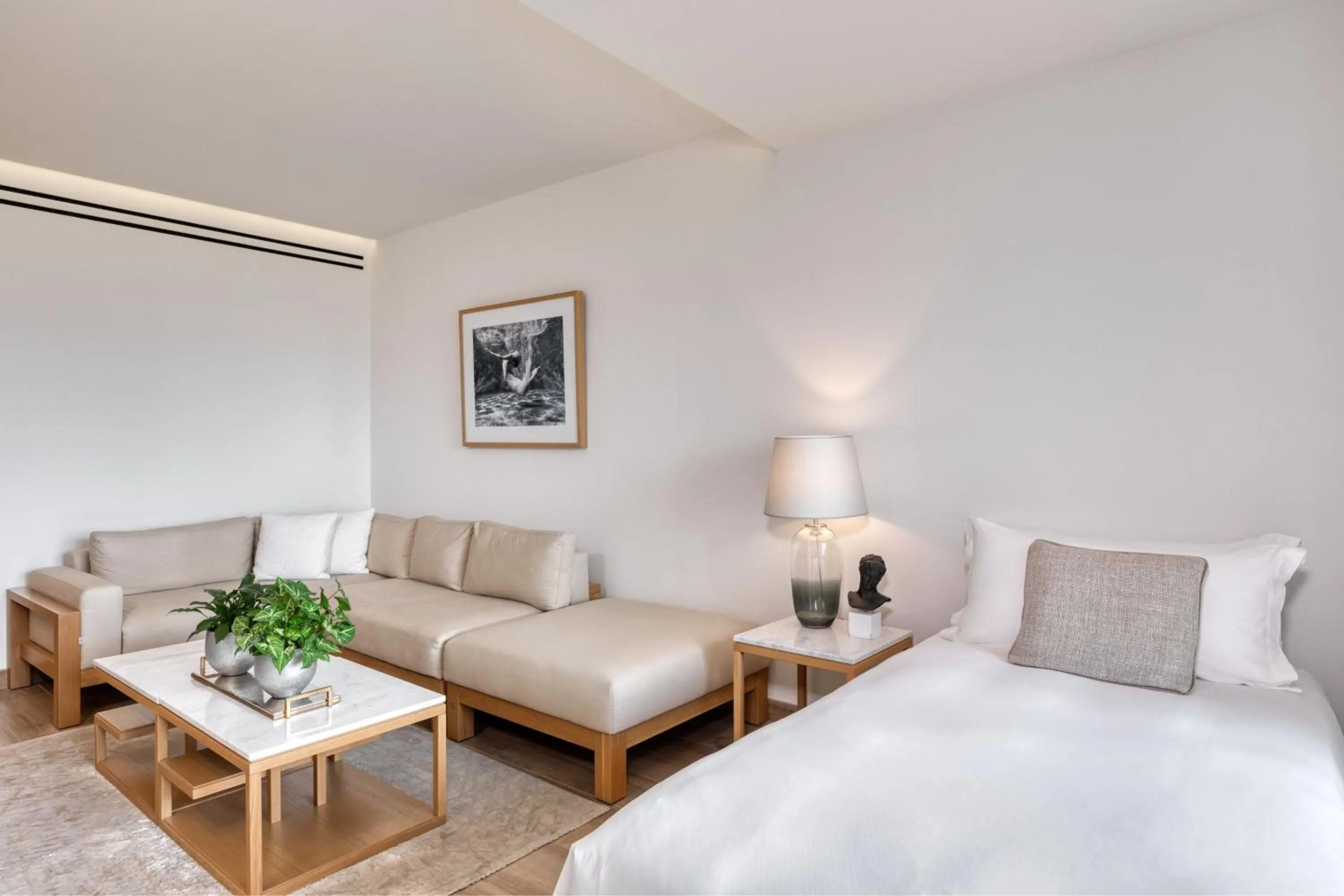 Bedroom, Bed in Domes Miramare, a Luxury Collection Resort, Corfu - Adults Only