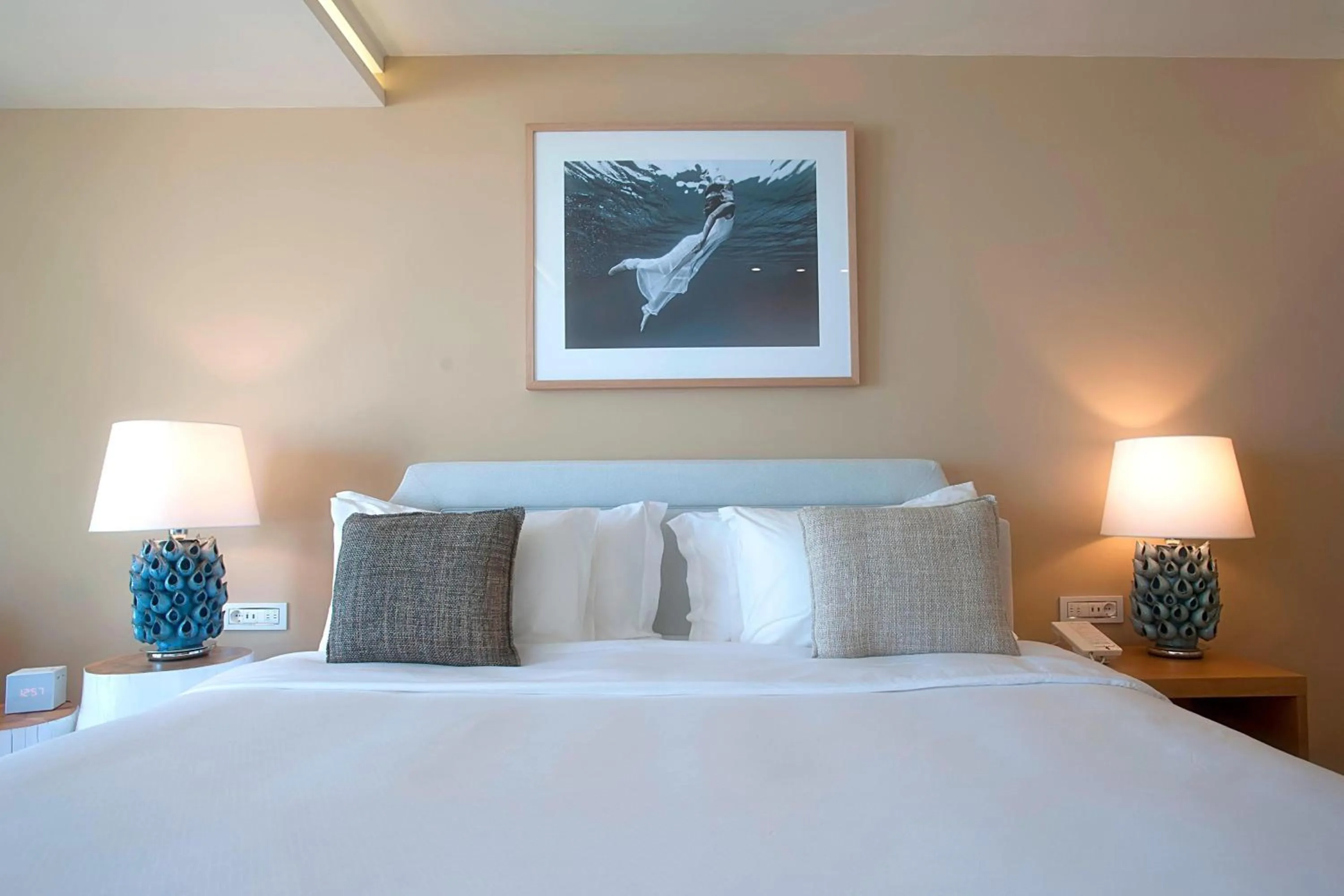 Bedroom, Bed in Domes Miramare, a Luxury Collection Resort, Corfu - Adults Only