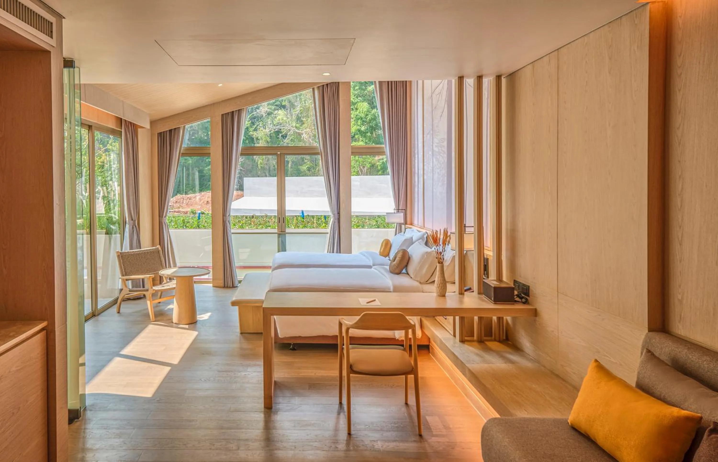 View (from property/room), Bed in Hotel MYS Khao Yai