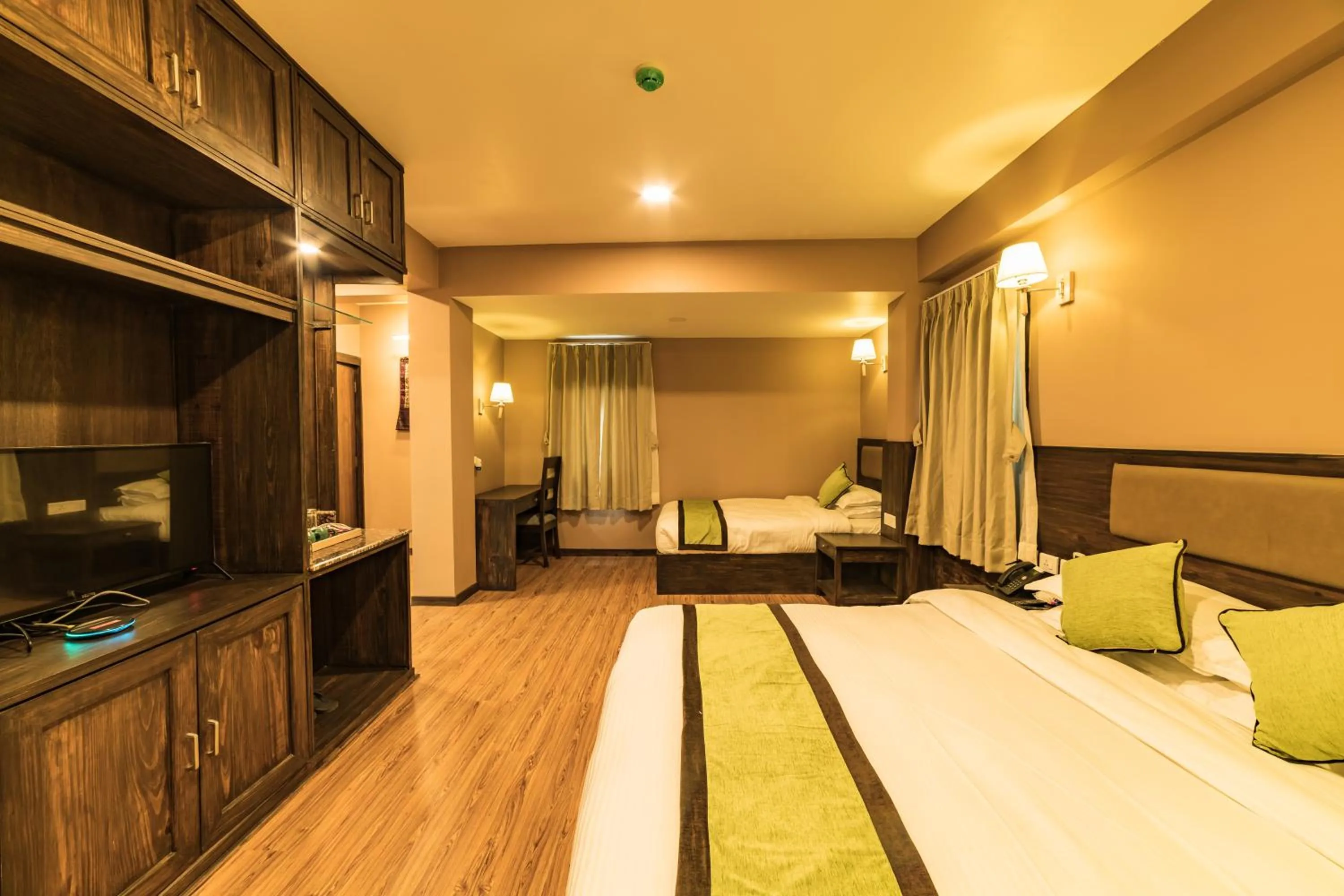 Bed in Purna's Museum Resort