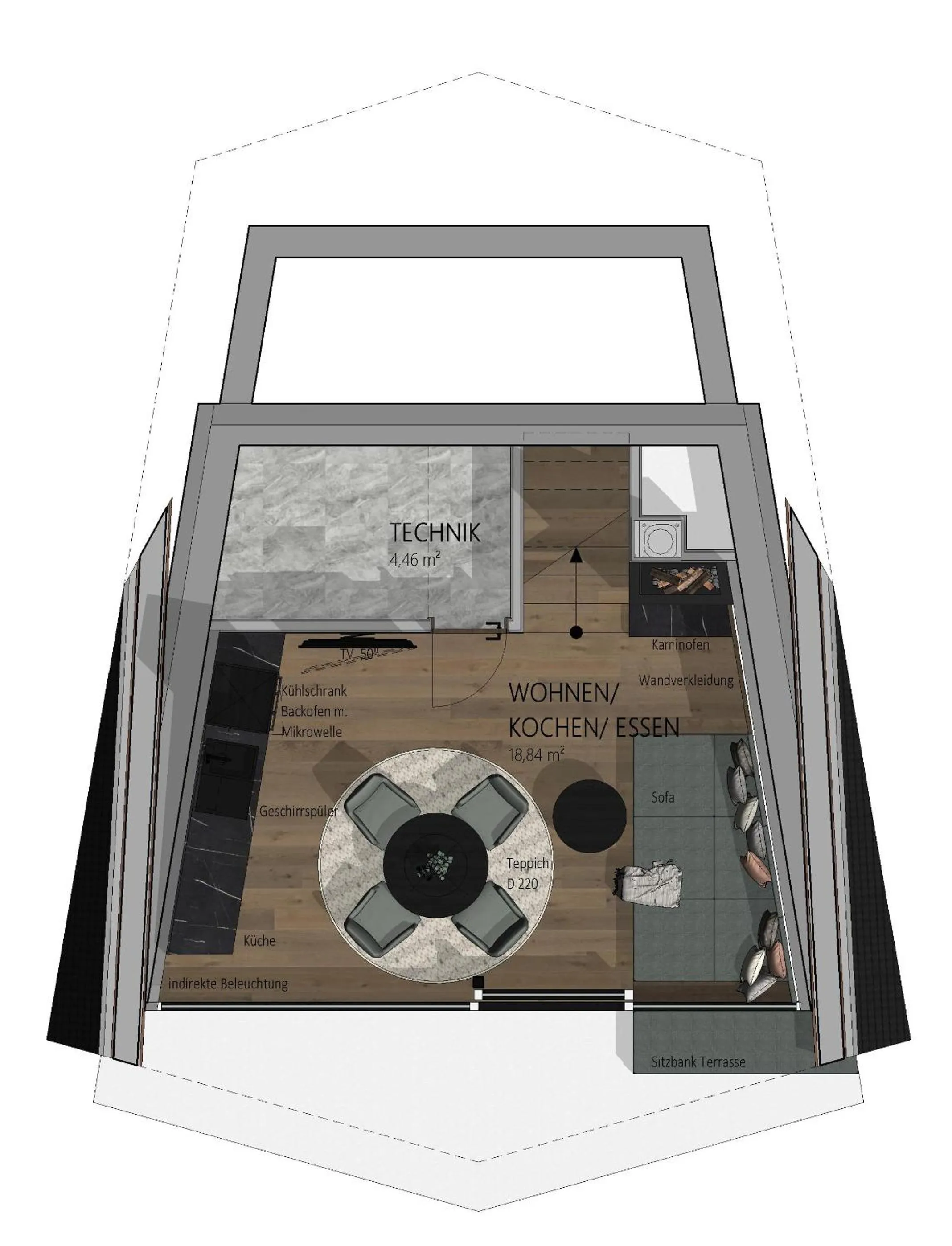 Photo of the whole room in TRIFORÊT alpin resort