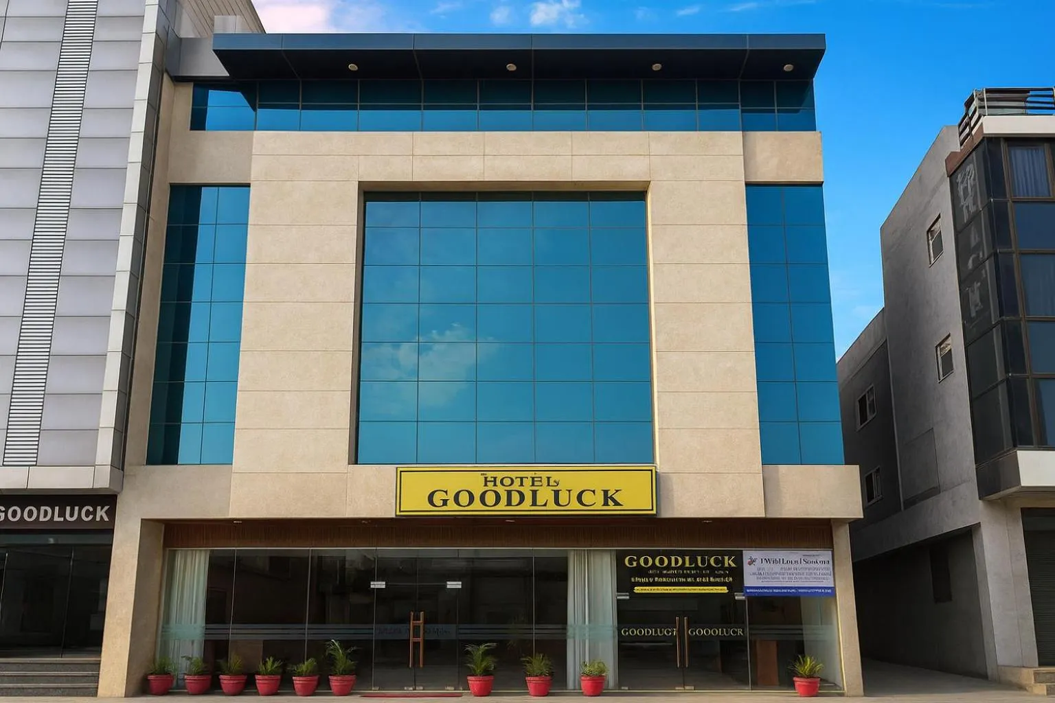 Property building in Hotel Good Luck by JMD Group