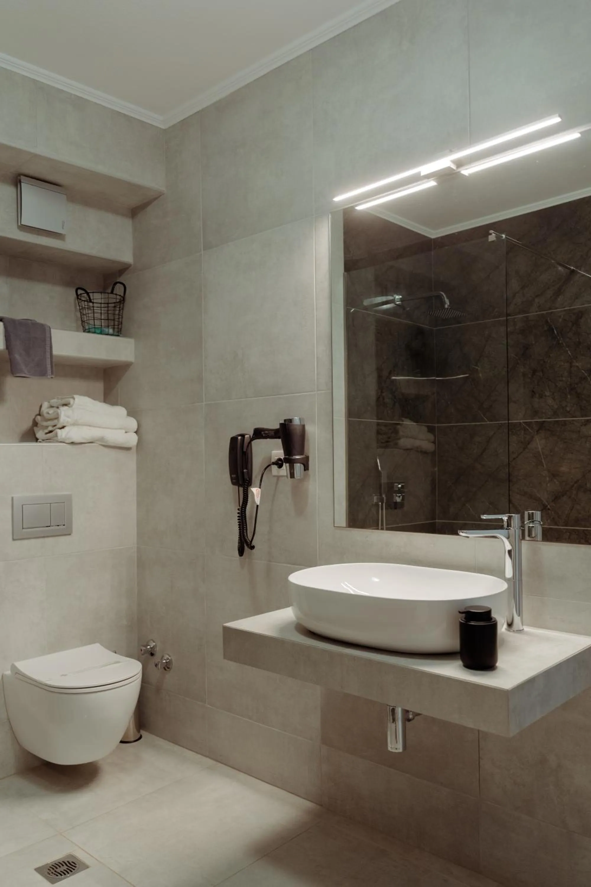 Shower in Limanaki Hotel