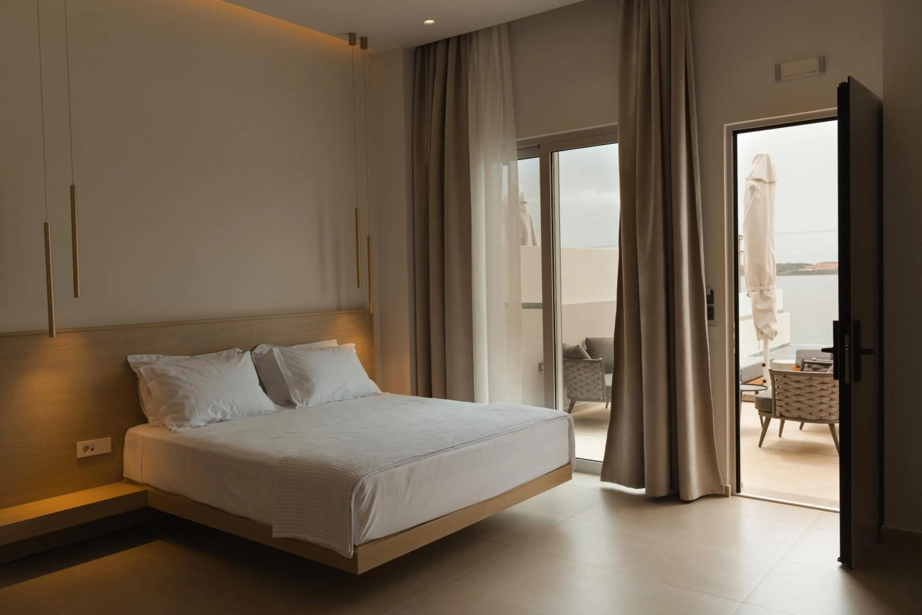 Bed in Limanaki Hotel