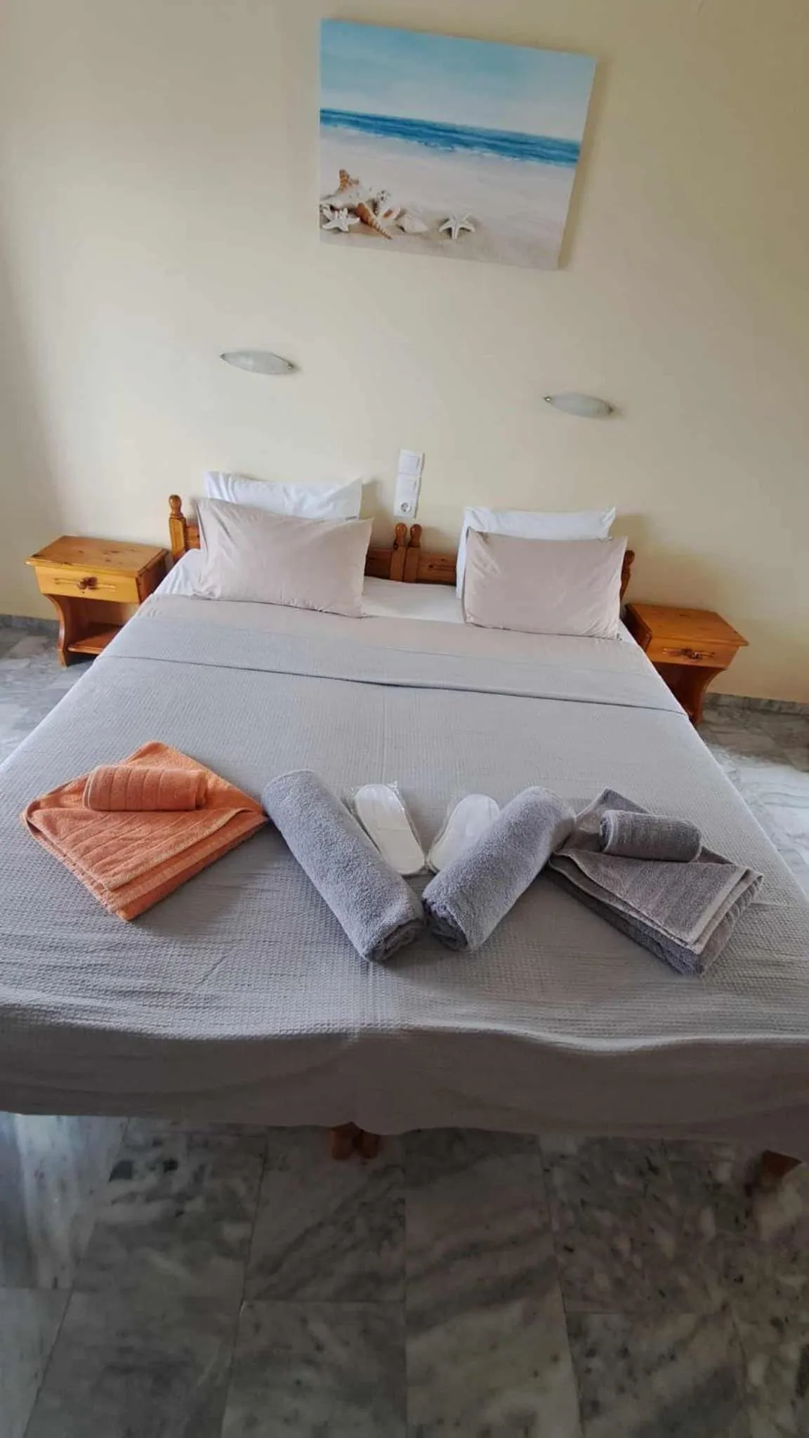 Bed in Villa Kavourakia