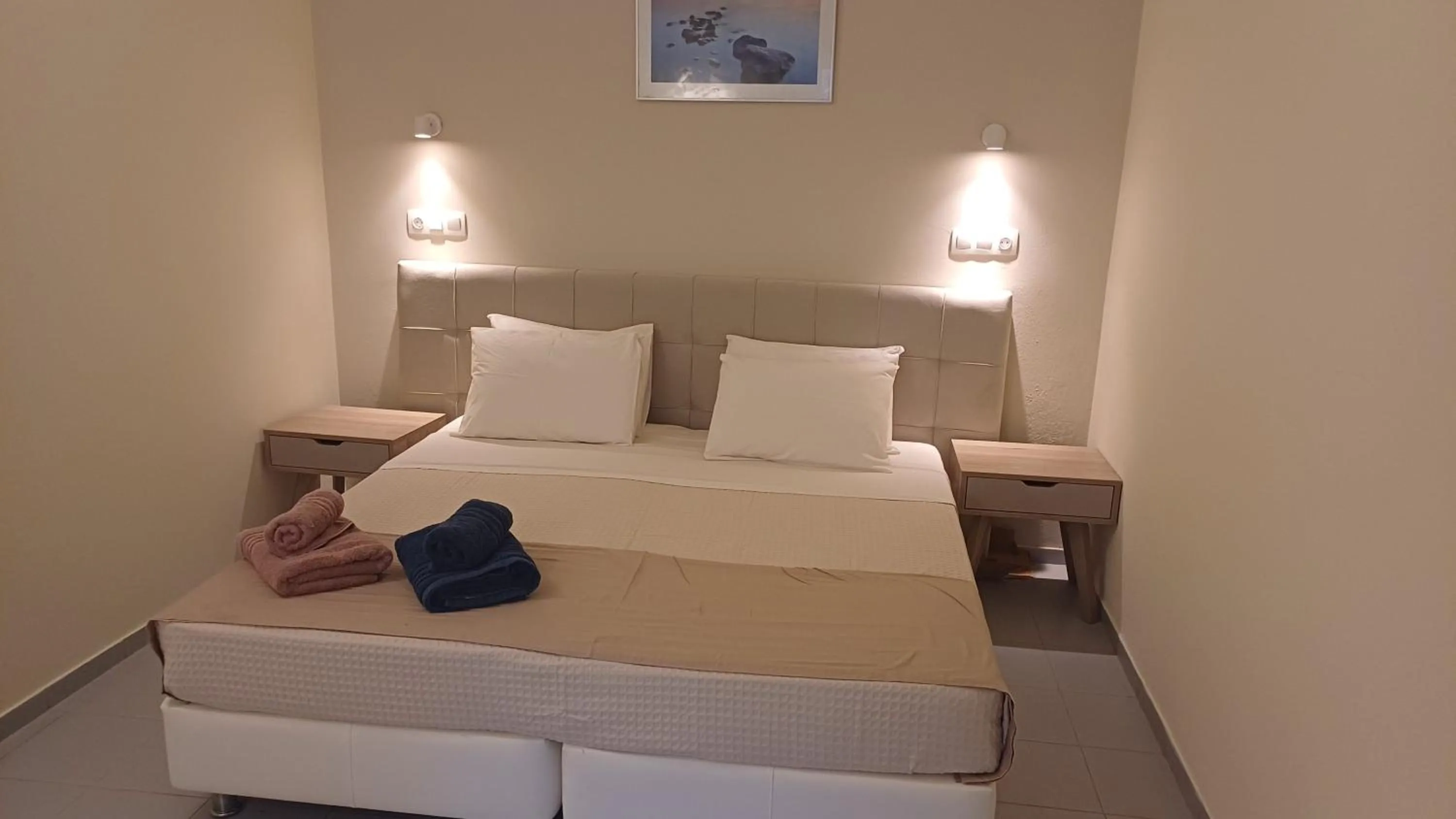 Bed in Villa Kavourakia