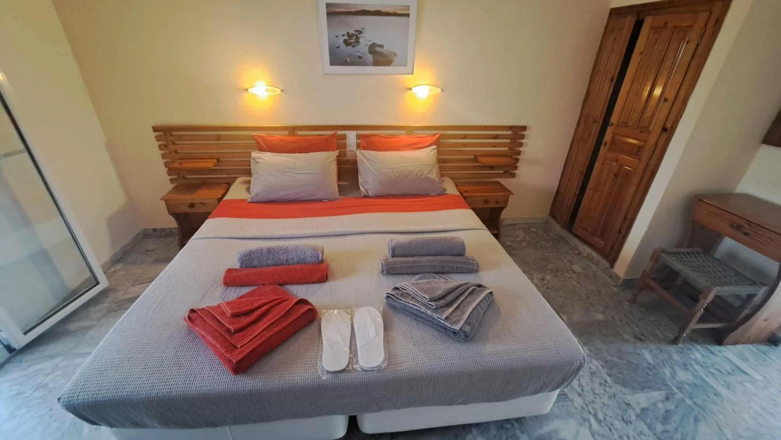Bed in Villa Kavourakia