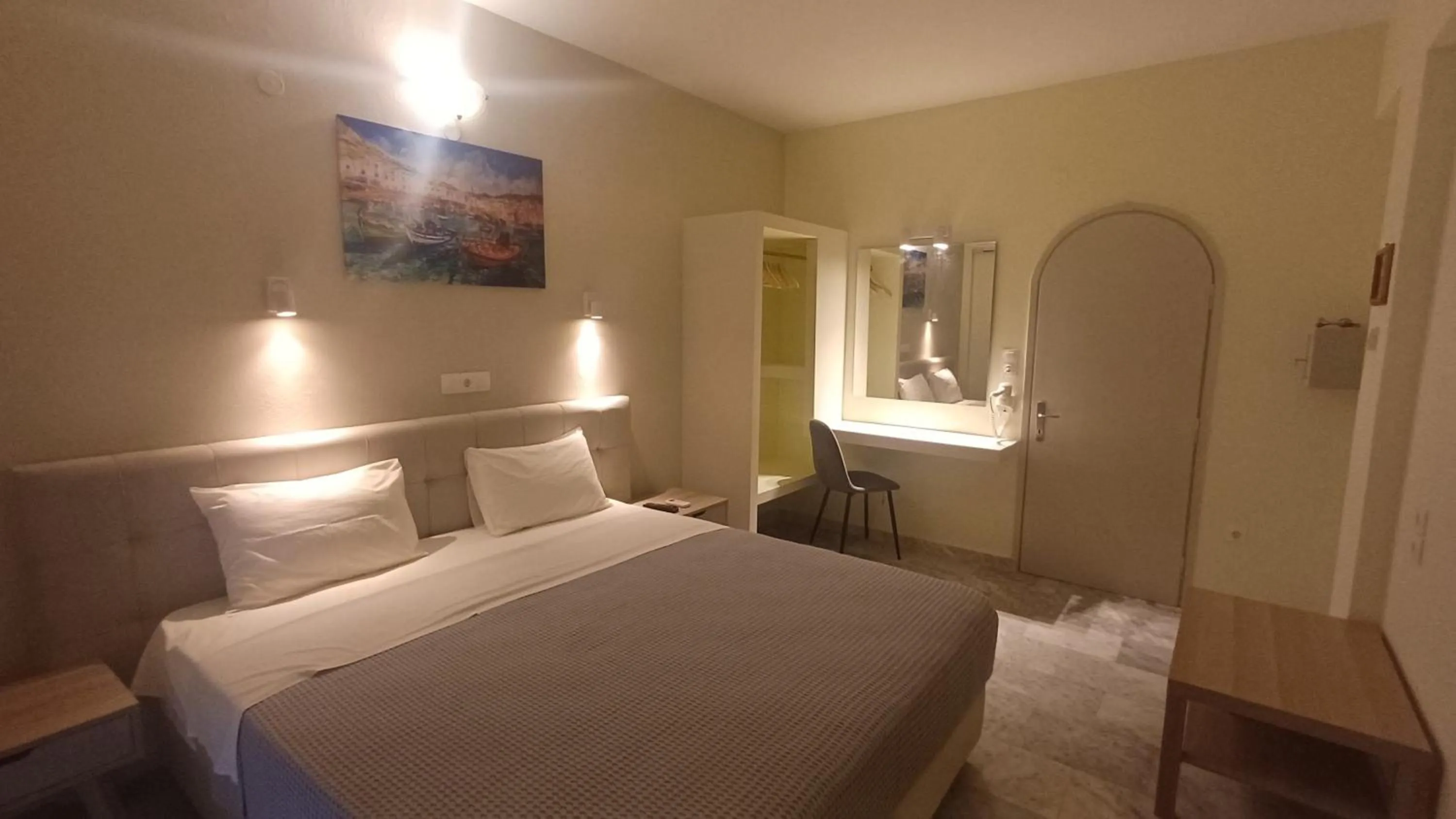 Bed in Villa Kavourakia