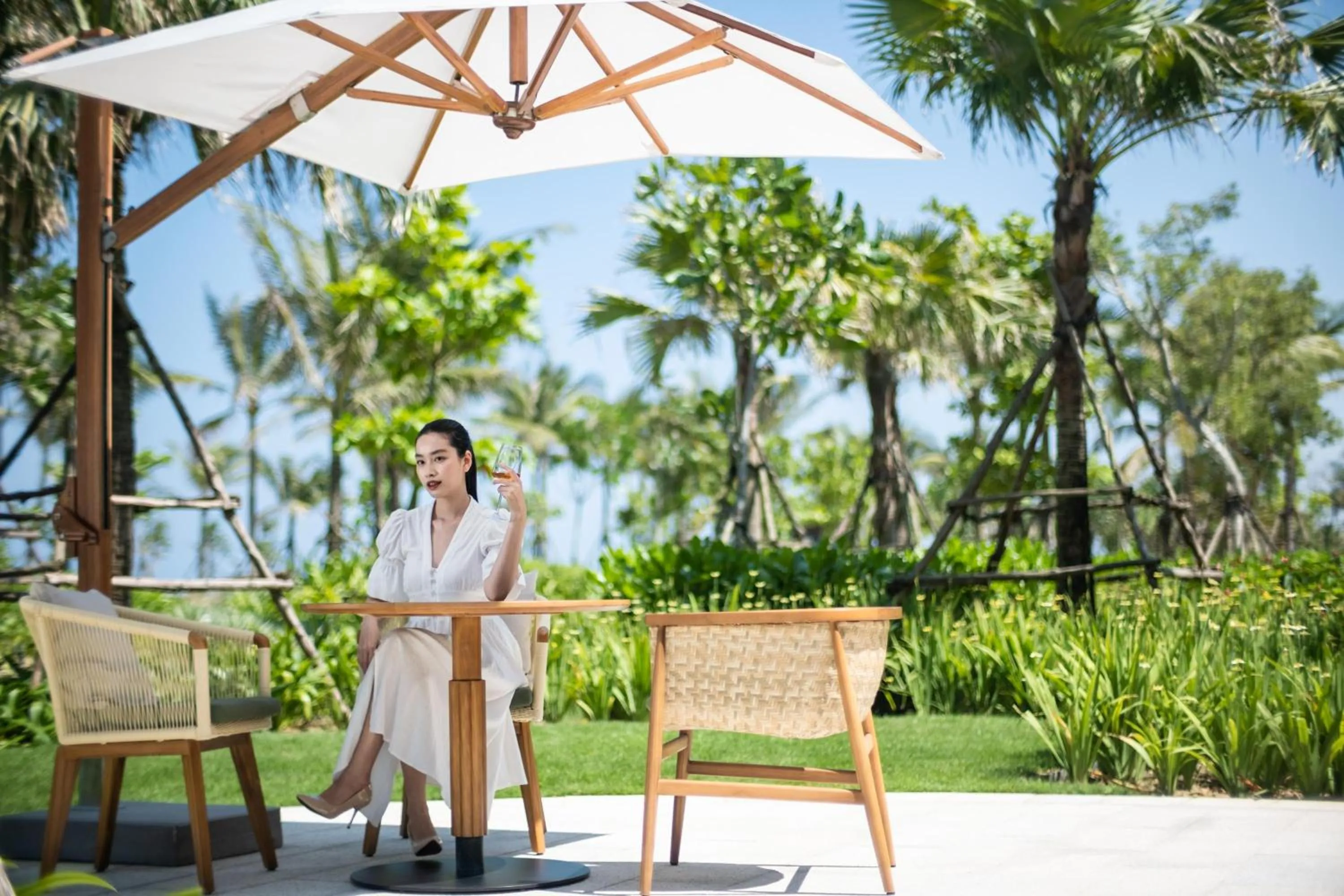 Garden in New World Hoiana Beach Resort