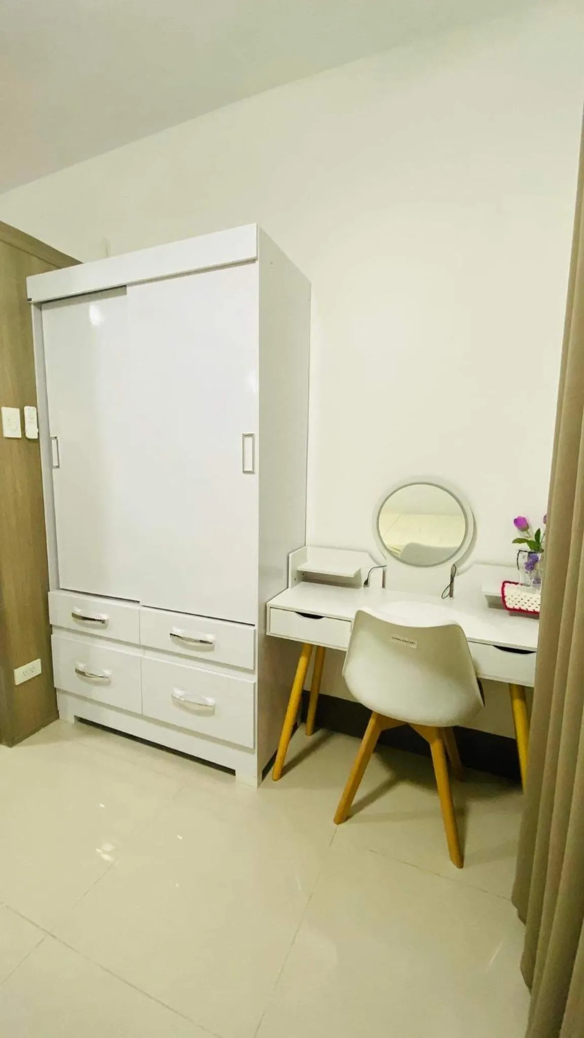 wardrobe in Cozy 1Br with Netflix & Balcony Pool View Condo