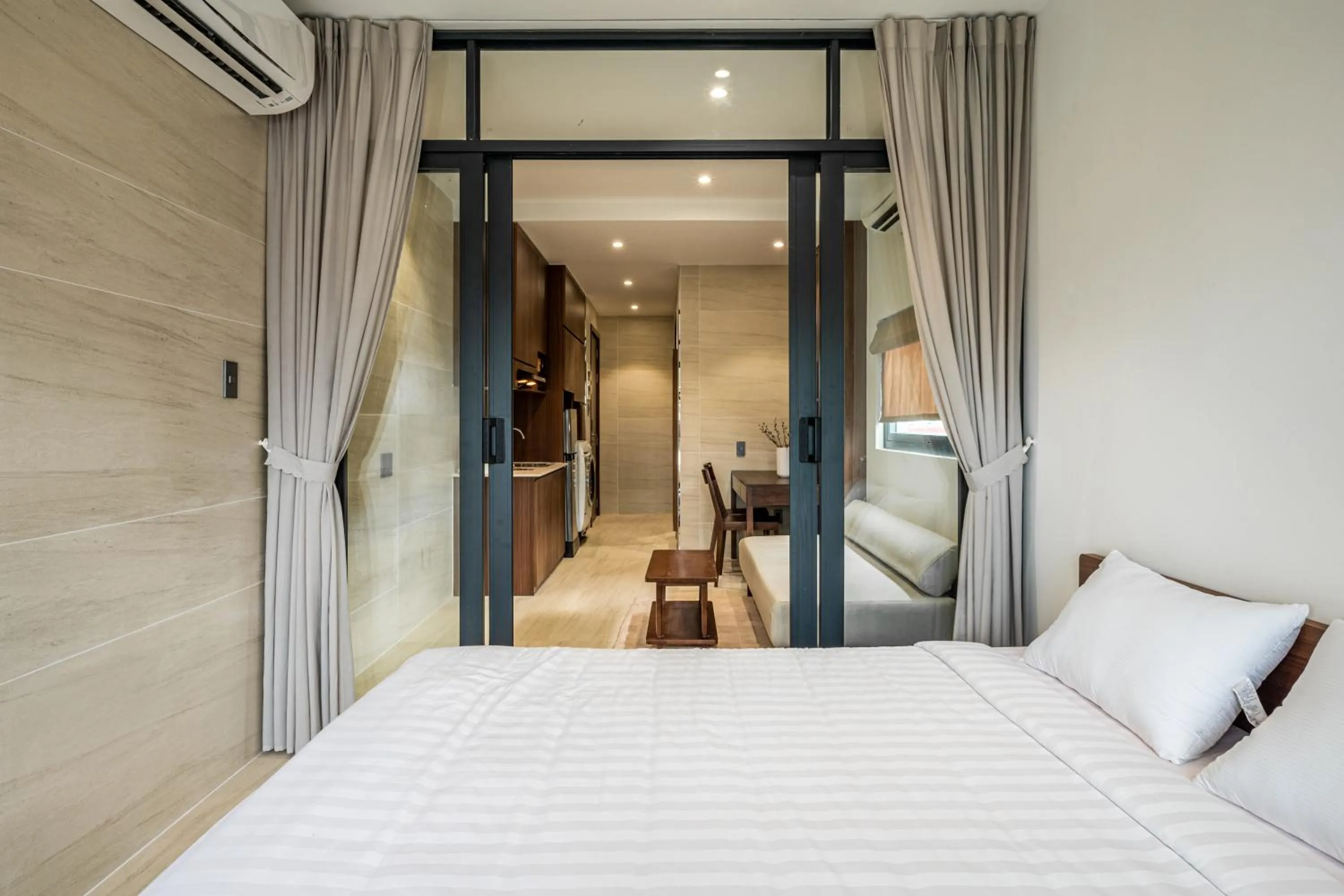 Bed in Stockholm Apartment