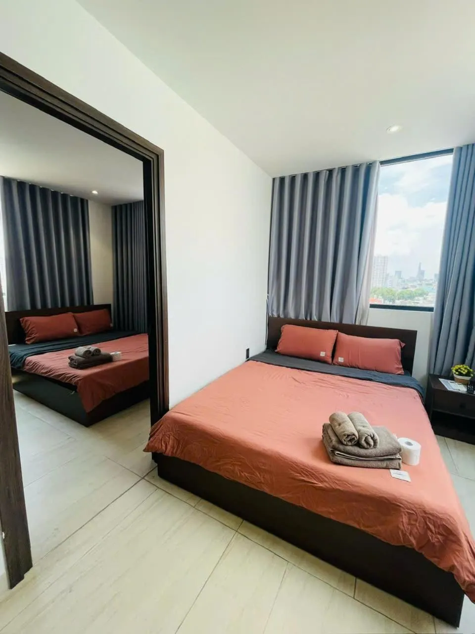 Bed in Stockholm Apartment