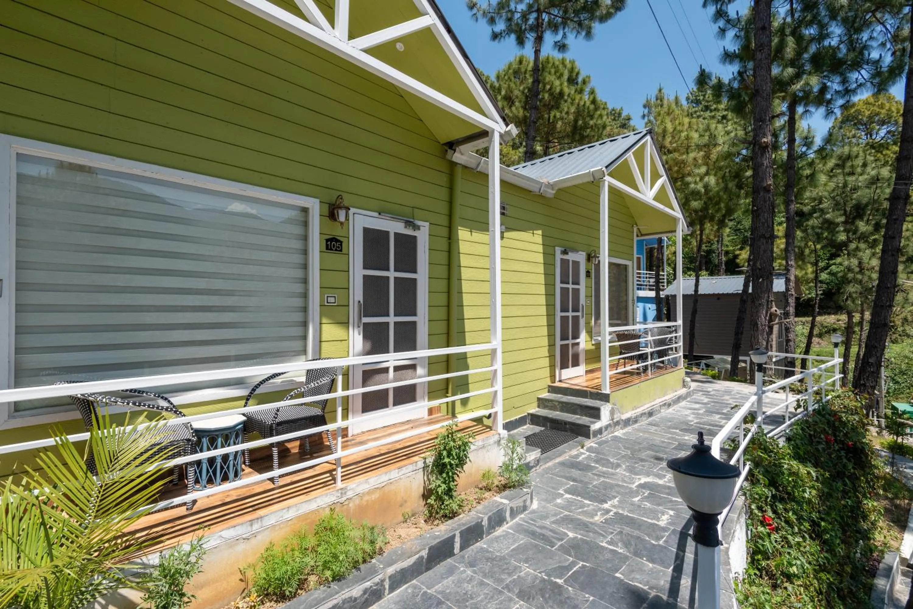 Facade/entrance in DLS Nature Trinket Resort - Dalhousie with Swimming Pool