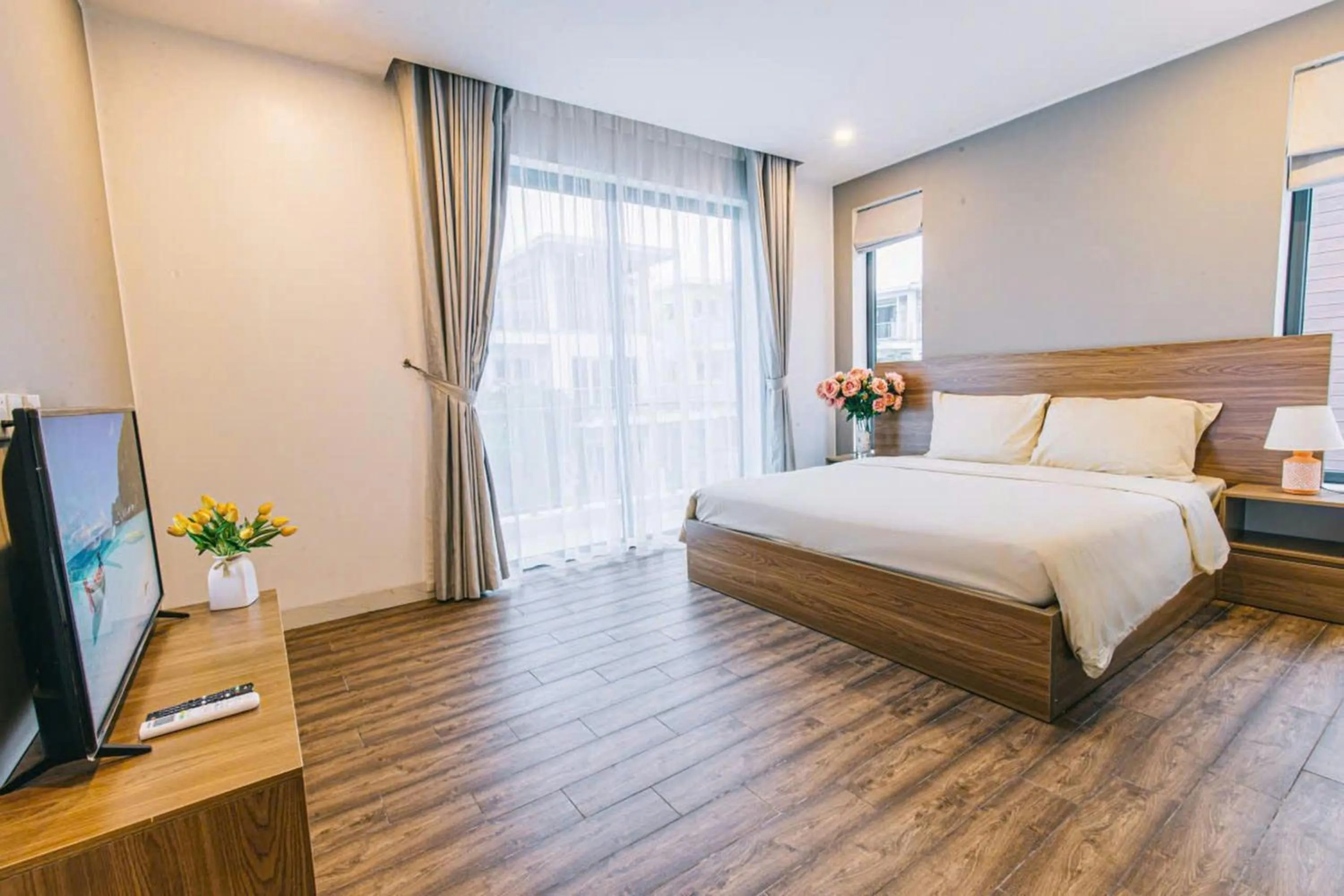 TV and multimedia, Bed in Villa FLC Sầm Sơn Ngọc Trai - Ngay Gần Biển