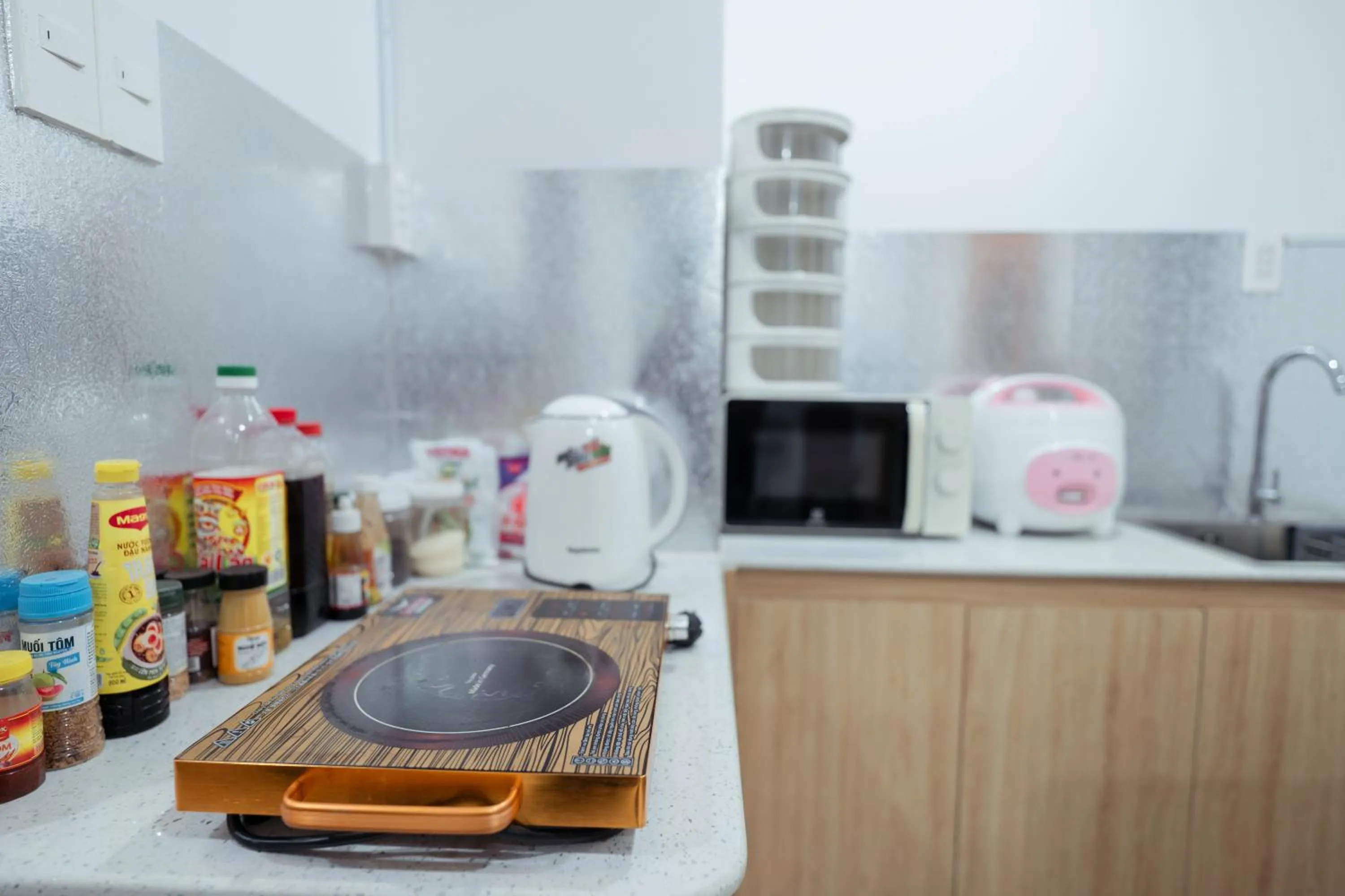 Communal kitchen in The Sophia Apartment - Thao Dien Central
