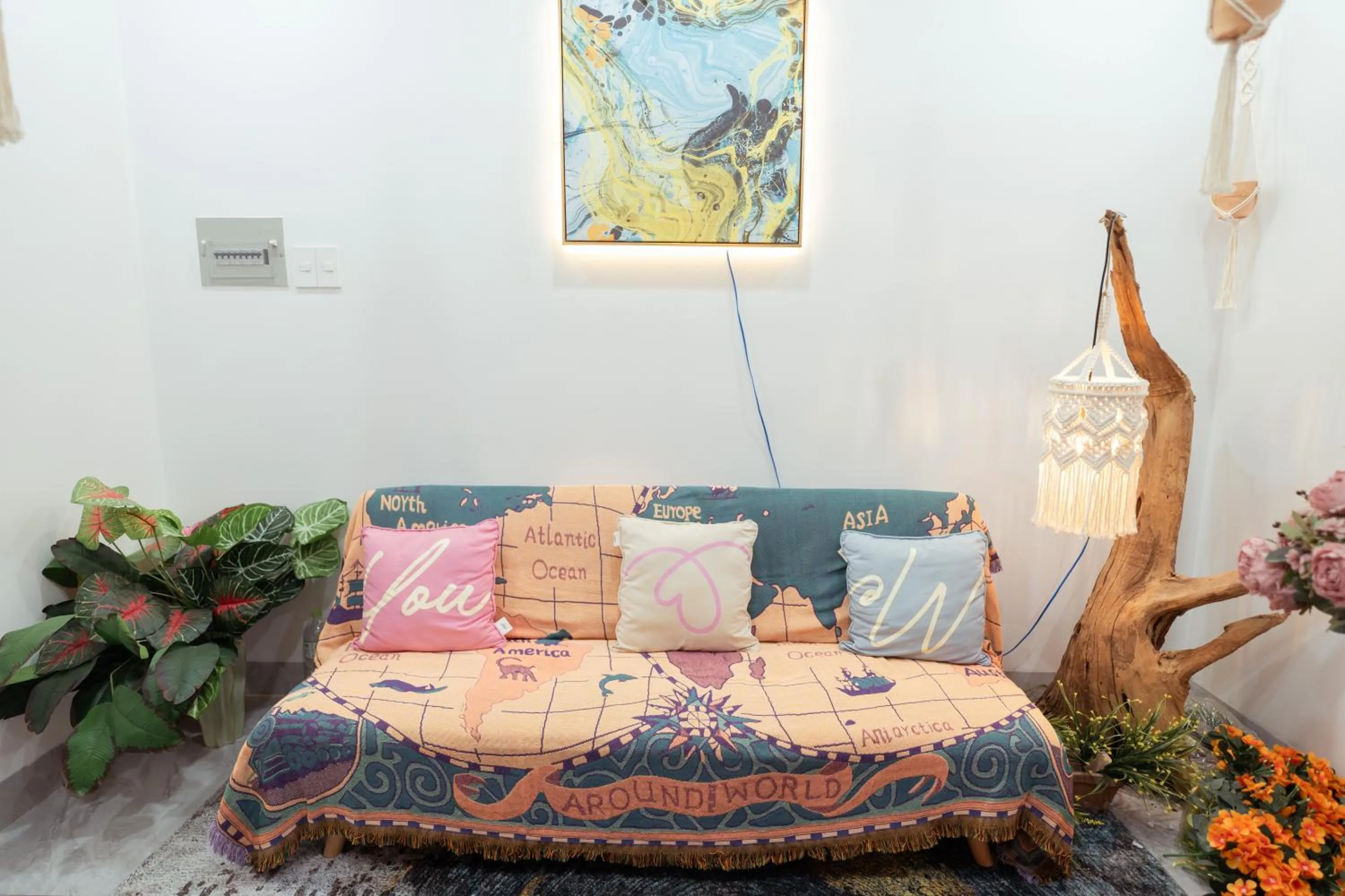 Decorative detail, Bed in The Sophia Apartment - Thao Dien Central