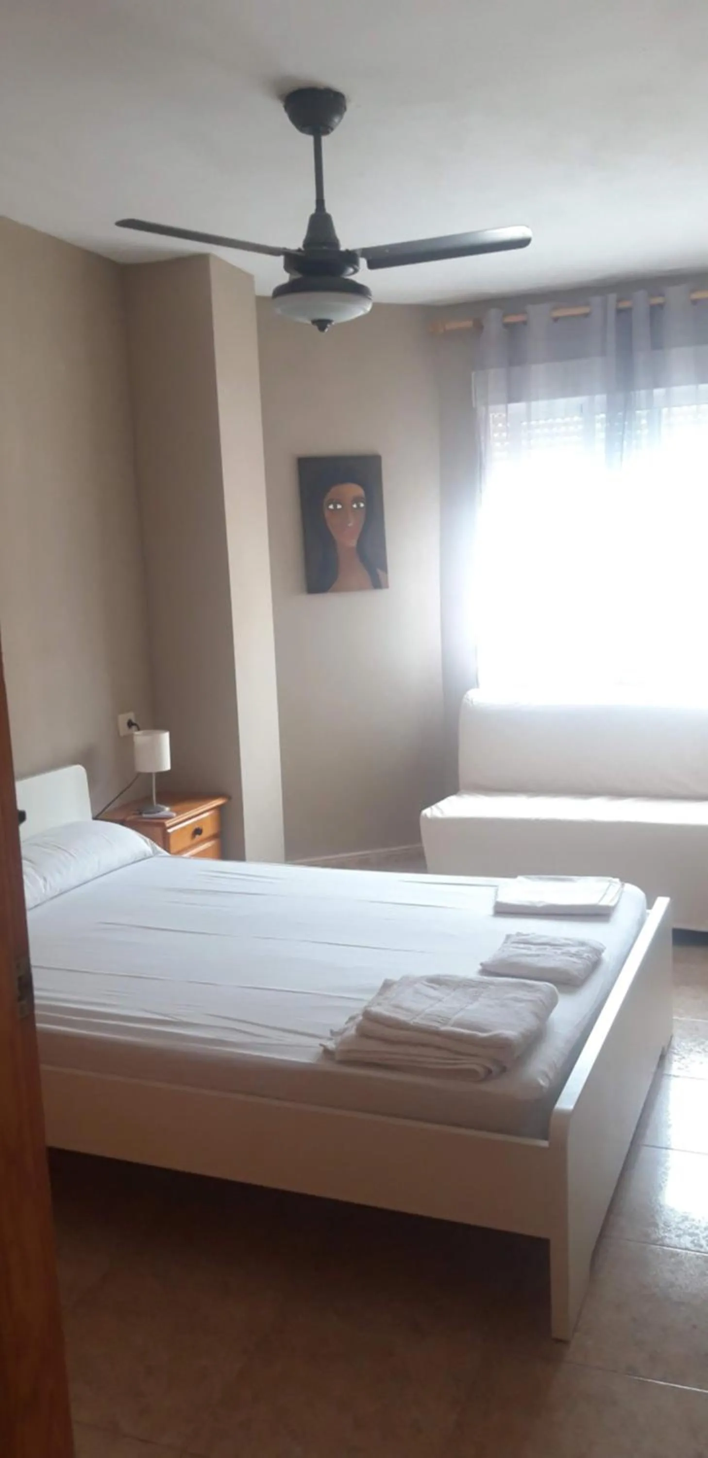 Bedroom, Bed in Playa Paradís - Primera linea de playa - AP-7 3min - Self check-in 24h
