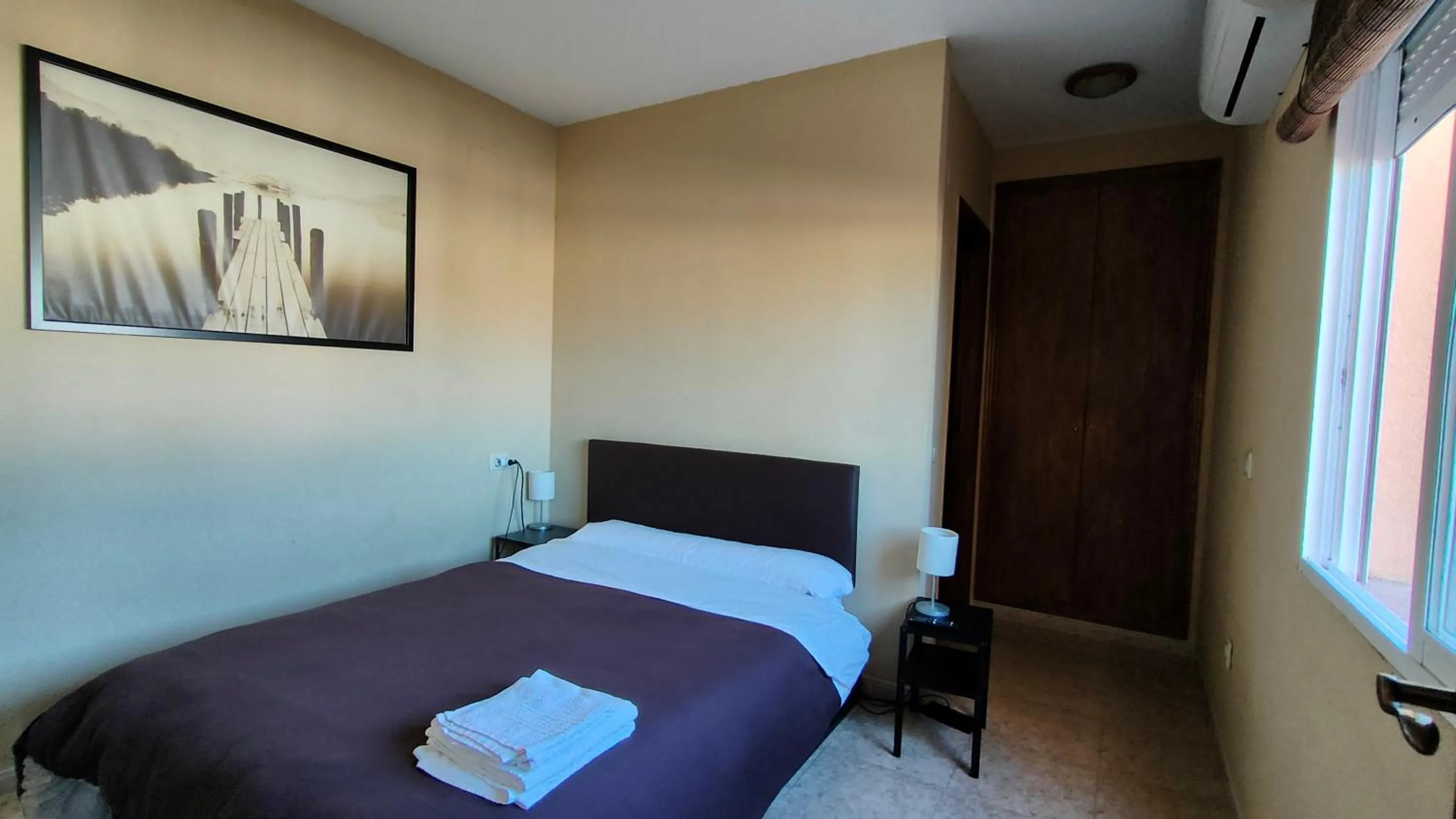 Bedroom, Bed in Playa Paradís - Primera linea de playa - AP-7 3min - Self check-in 24h