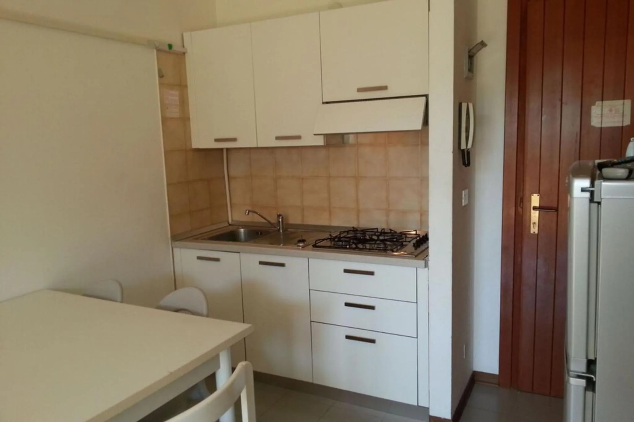 kitchen in Bright sea front apartment with terrace-Beahost