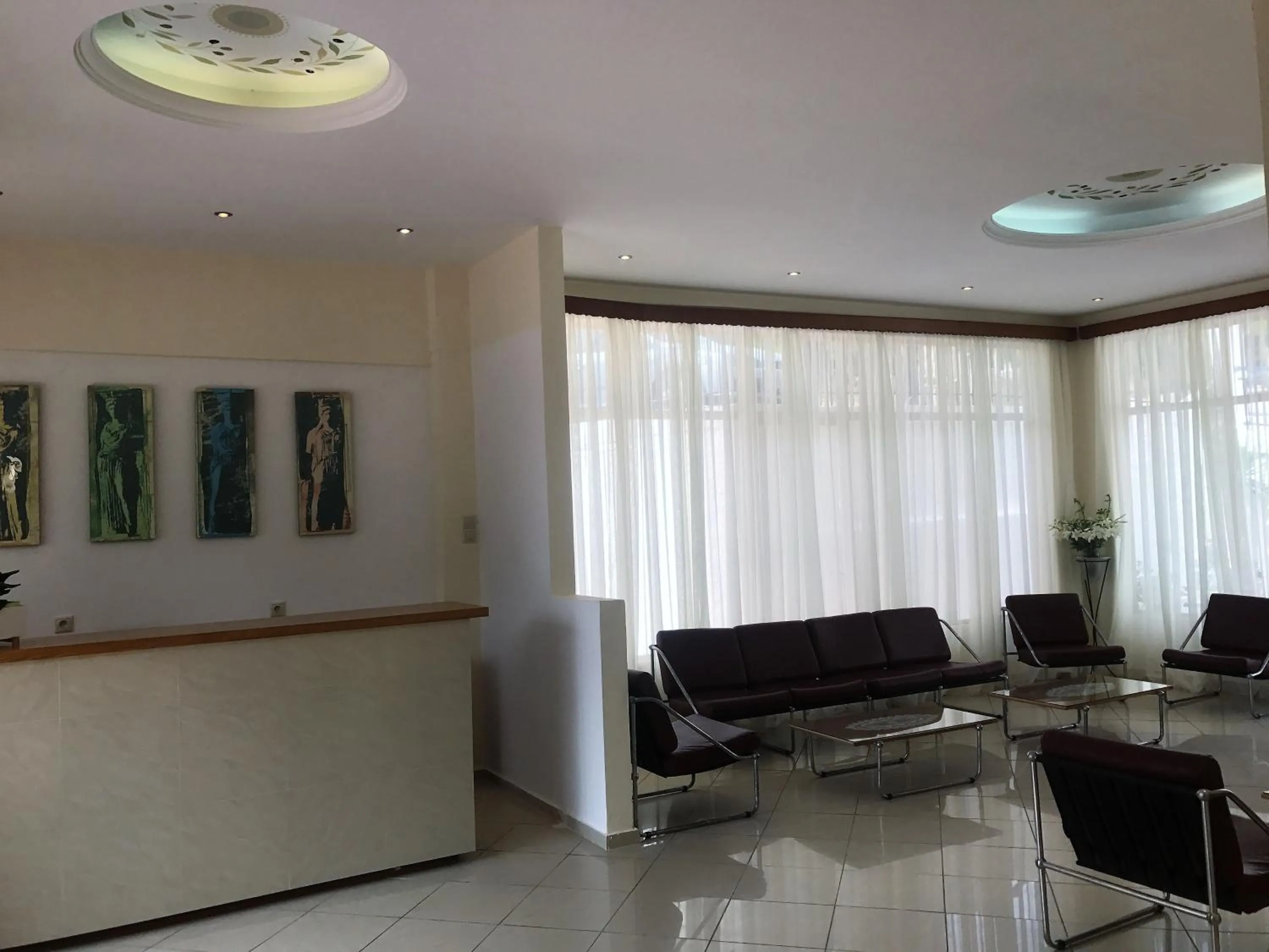 Lobby or reception in Hotel Karyatides