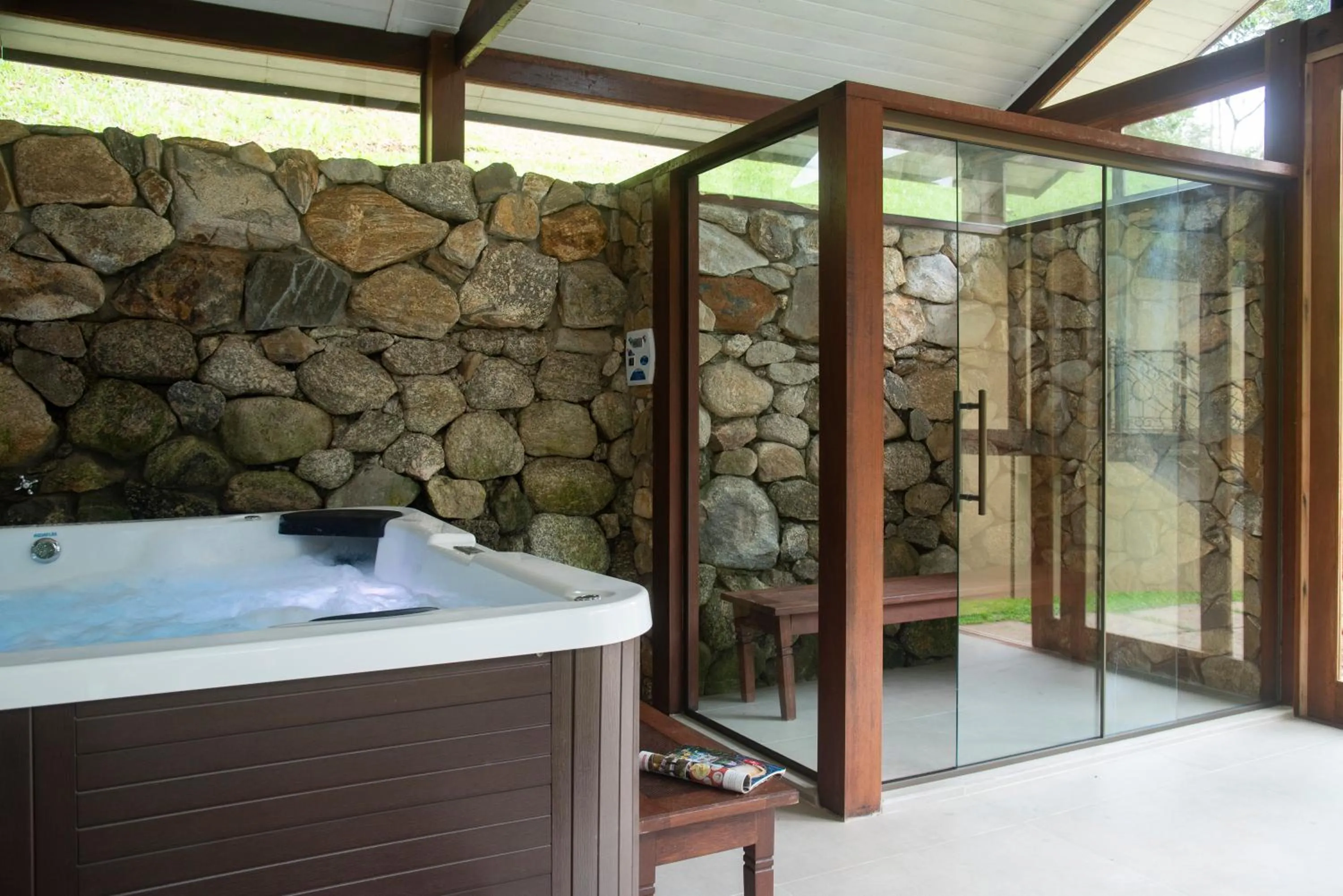 Steam room in Pousada Terra Crua