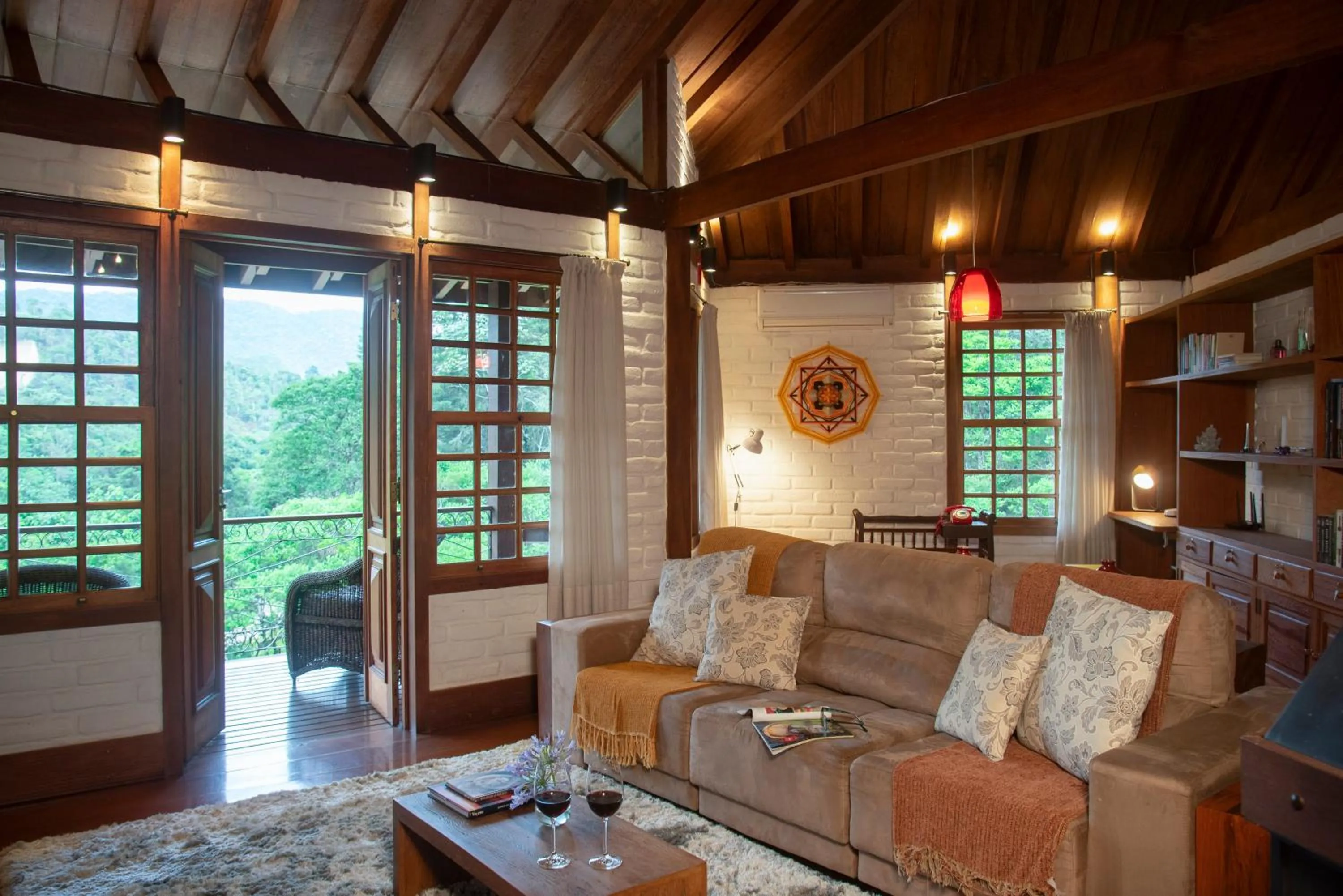 Living room in Pousada Terra Crua