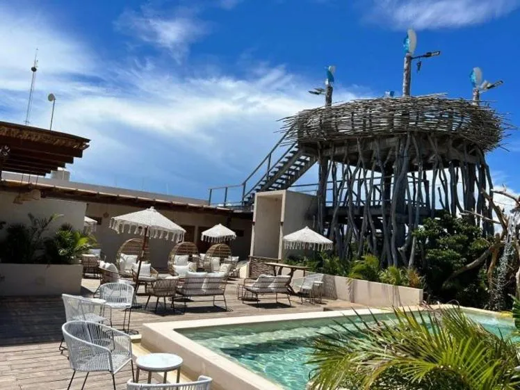 Patio in CervecerIa Tulum Boutique Hotel & Beer Spa