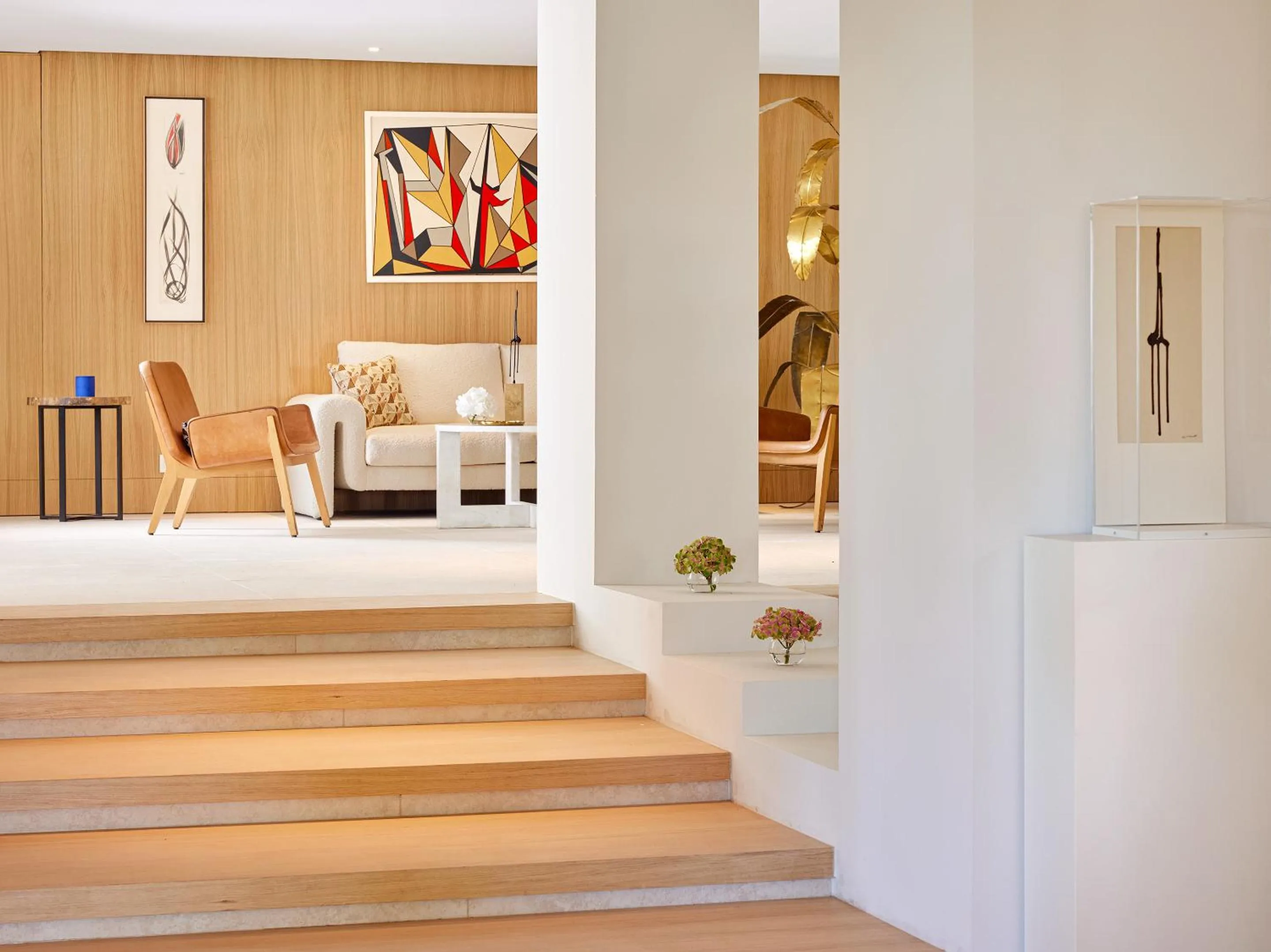 Living room in Vouliagmeni Suites